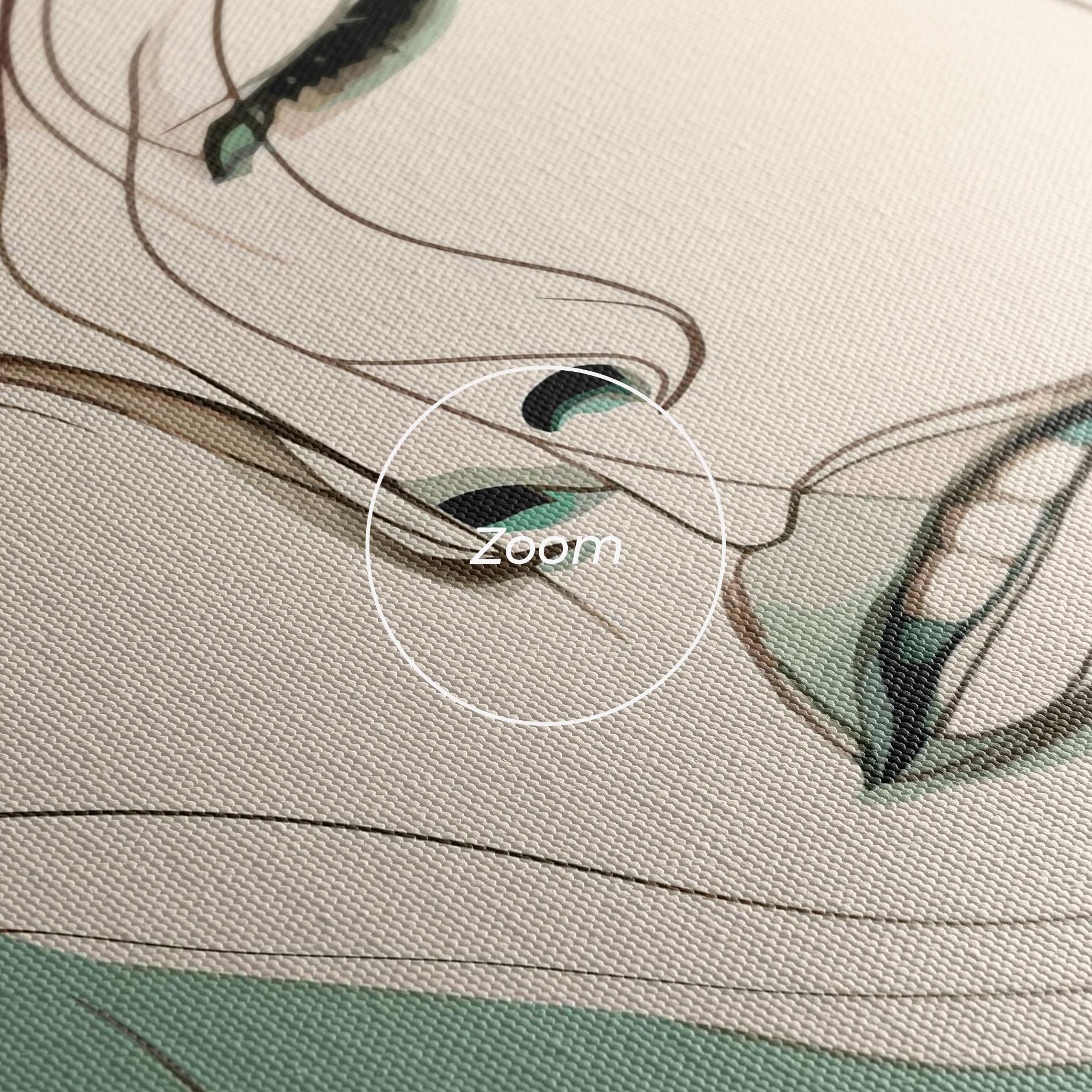 Obraz na Płótnie Green White Face mockup 3