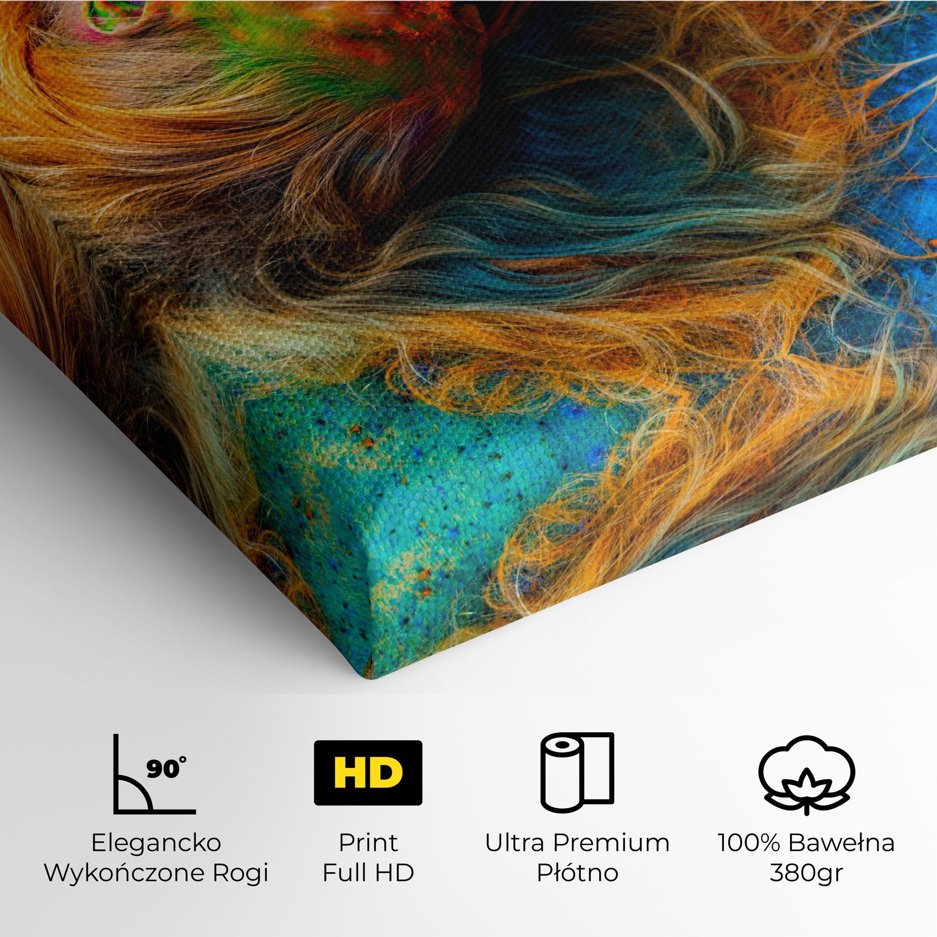 Obraz na Płótnie Powder Holi Woman mockup 4