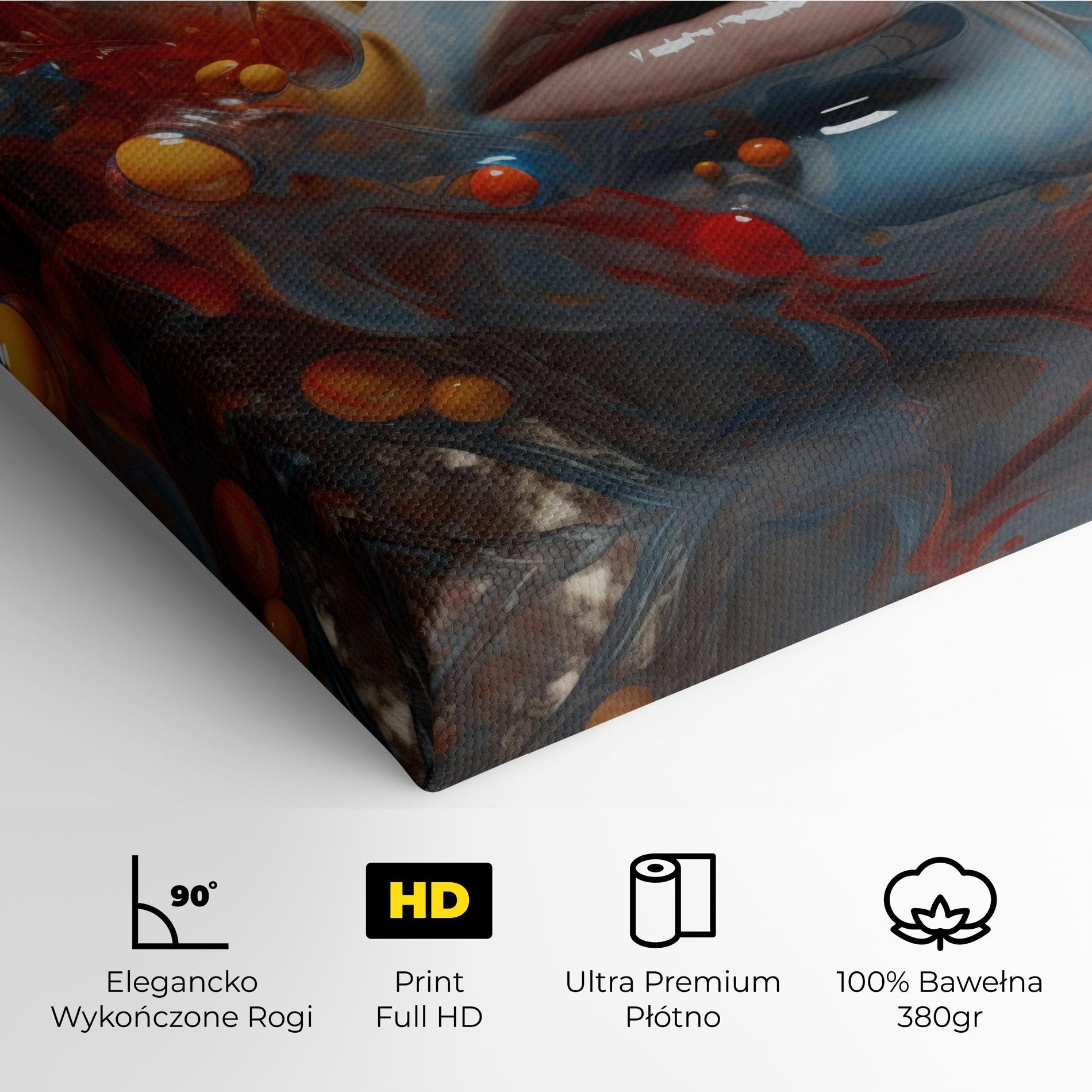 Obraz na Płótnie Pretty Blue Face mockup 4