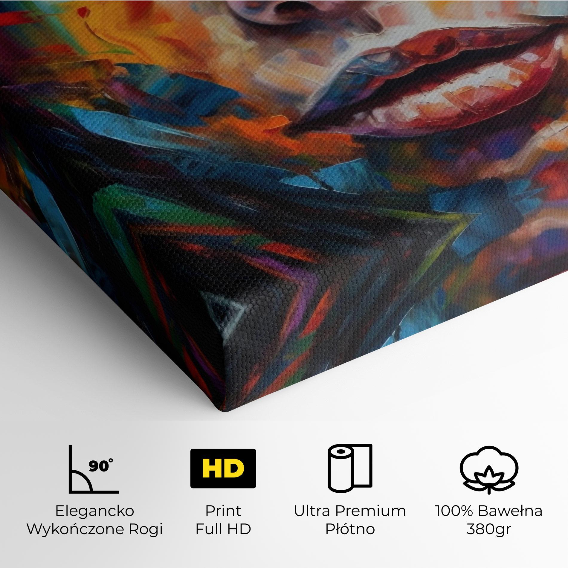 Obraz na Płótnie Vibrant Color Woman Paint mockup 4