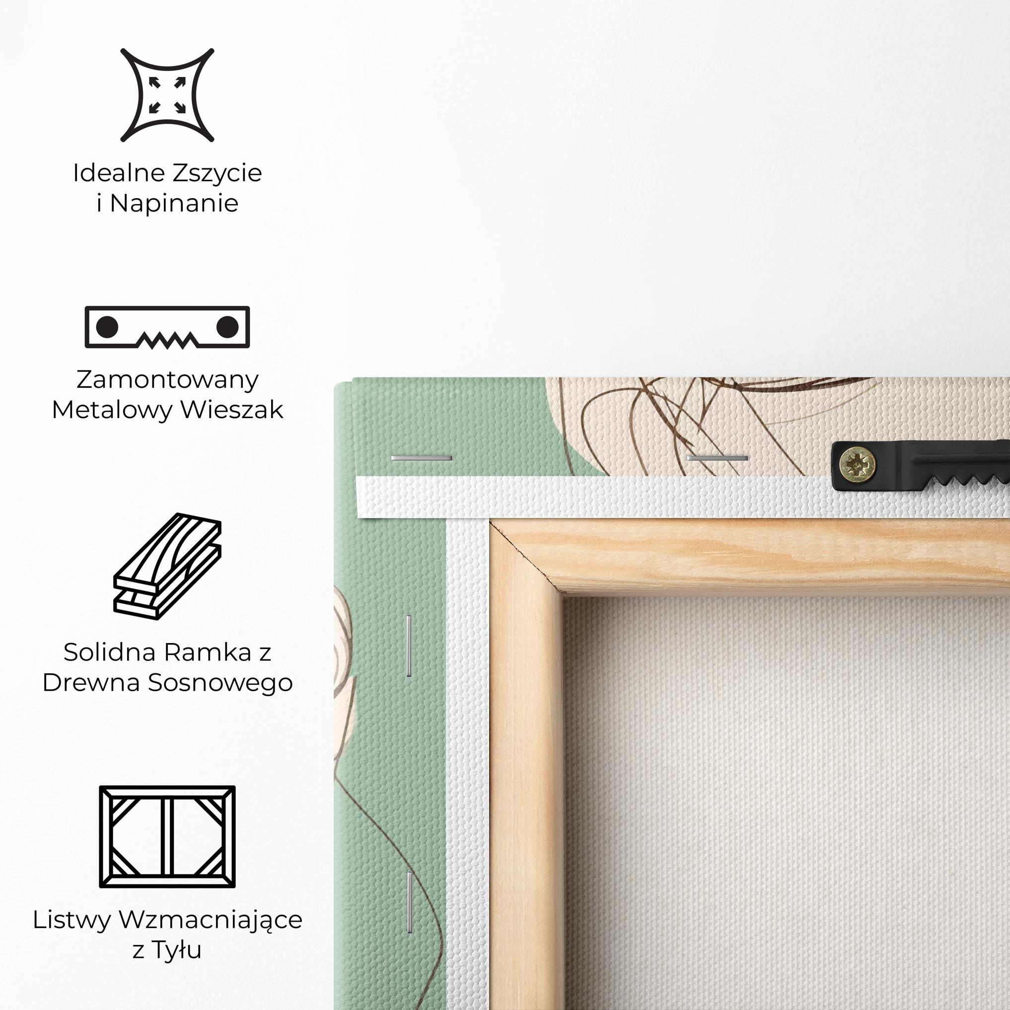 Obraz na Płótnie Green White Face mockup 5