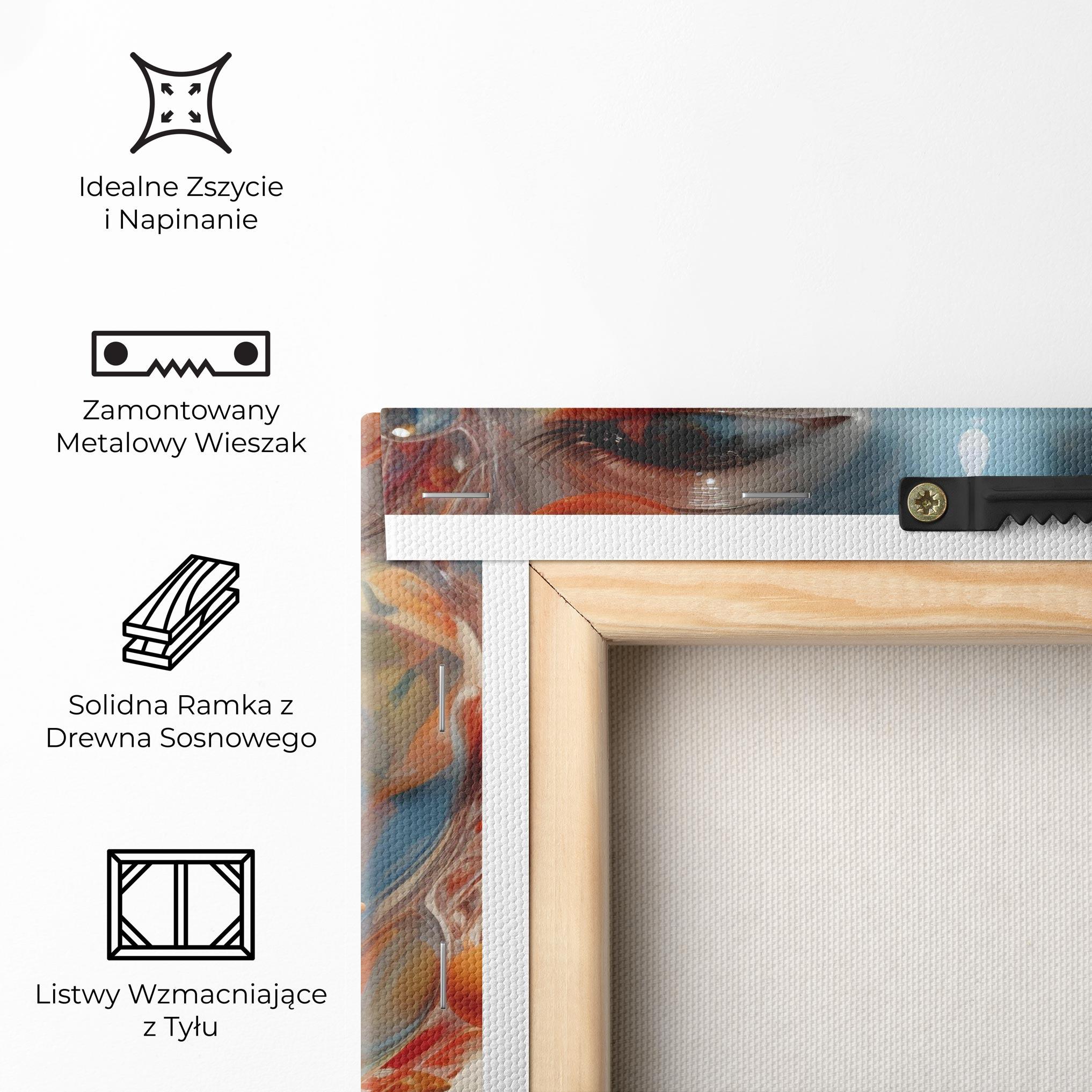 Obraz na Płótnie Pretty Blue Face mockup 5