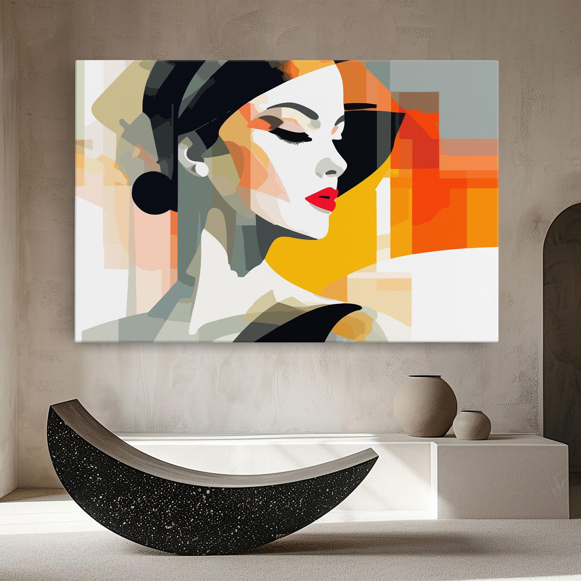 Obraz na Płótnie Art Woman View mockup 8