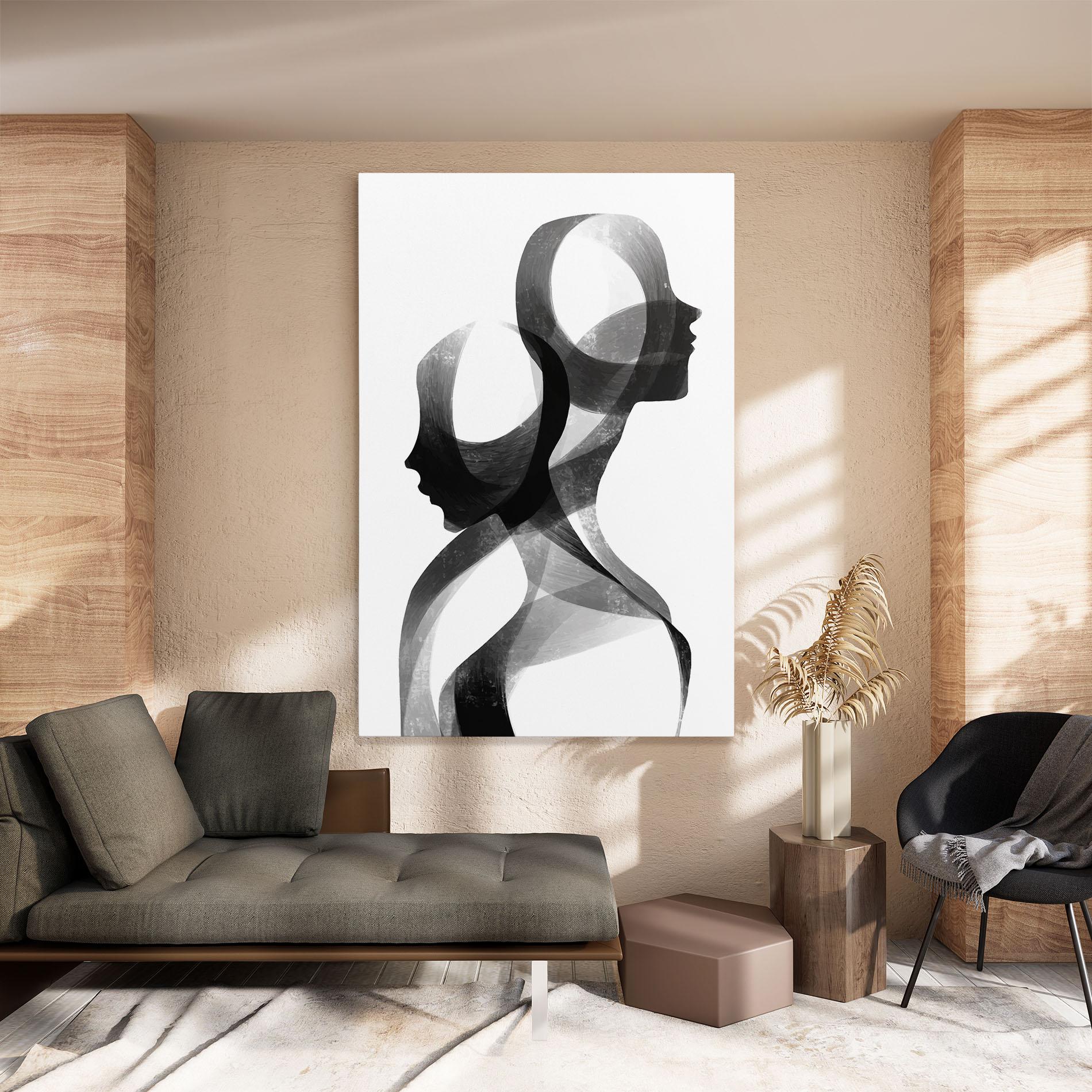 Obraz na Płótnie Abstract Grey Couple mockup 8