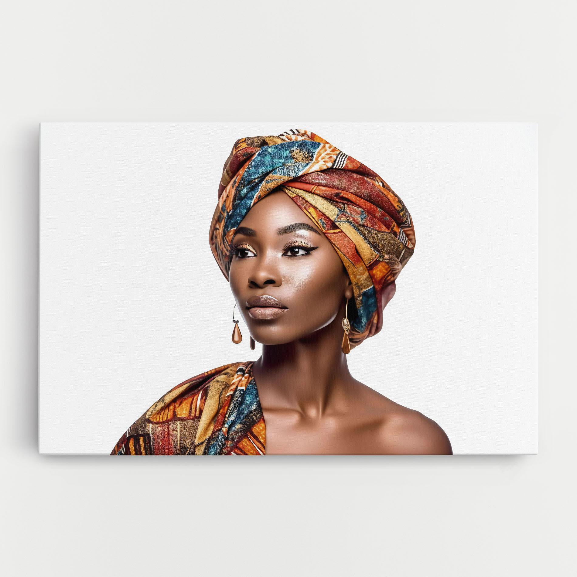Obraz na Płótnie African Woman Turban mockup 0
