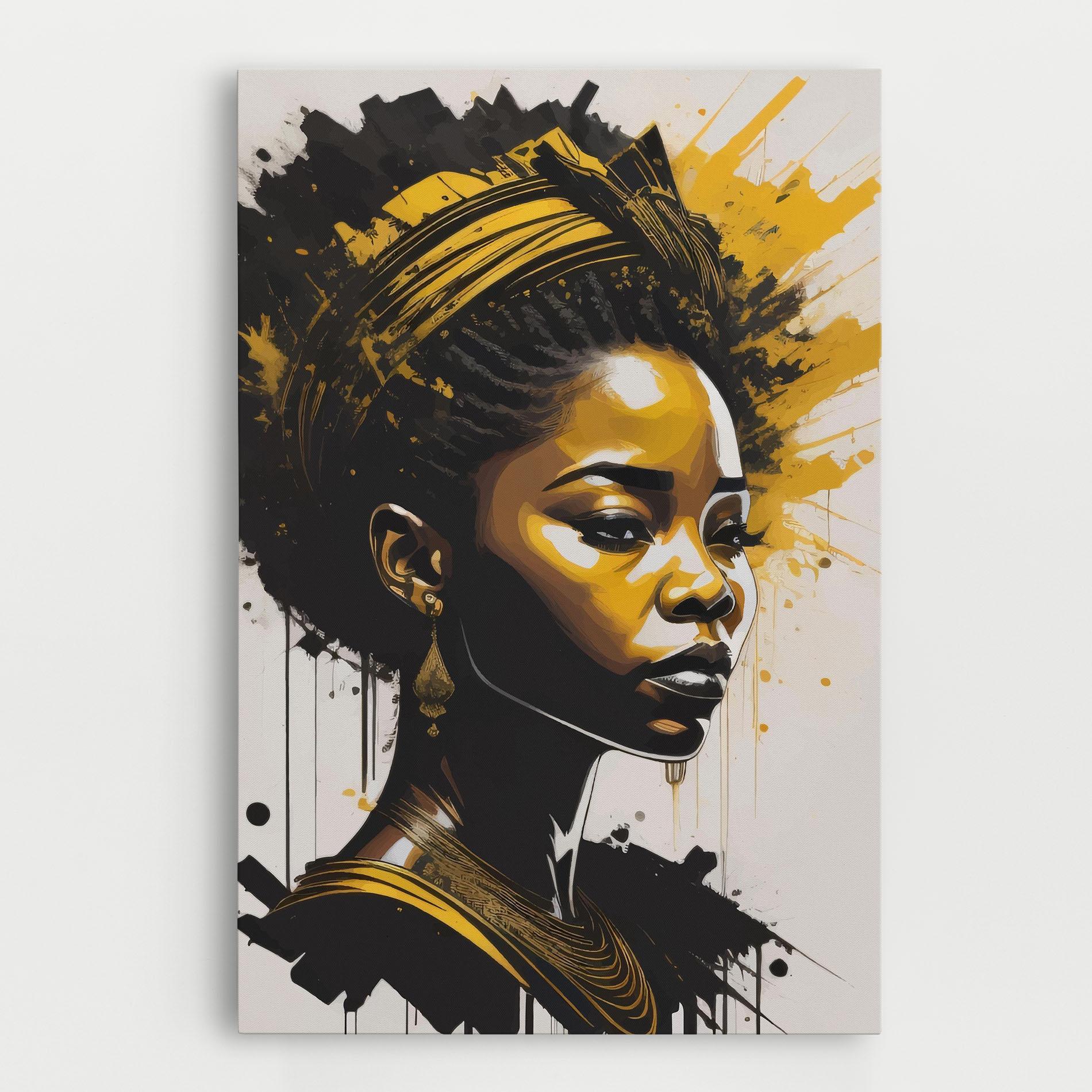 Obraz na Płótnie Gold African Woman mockup 0