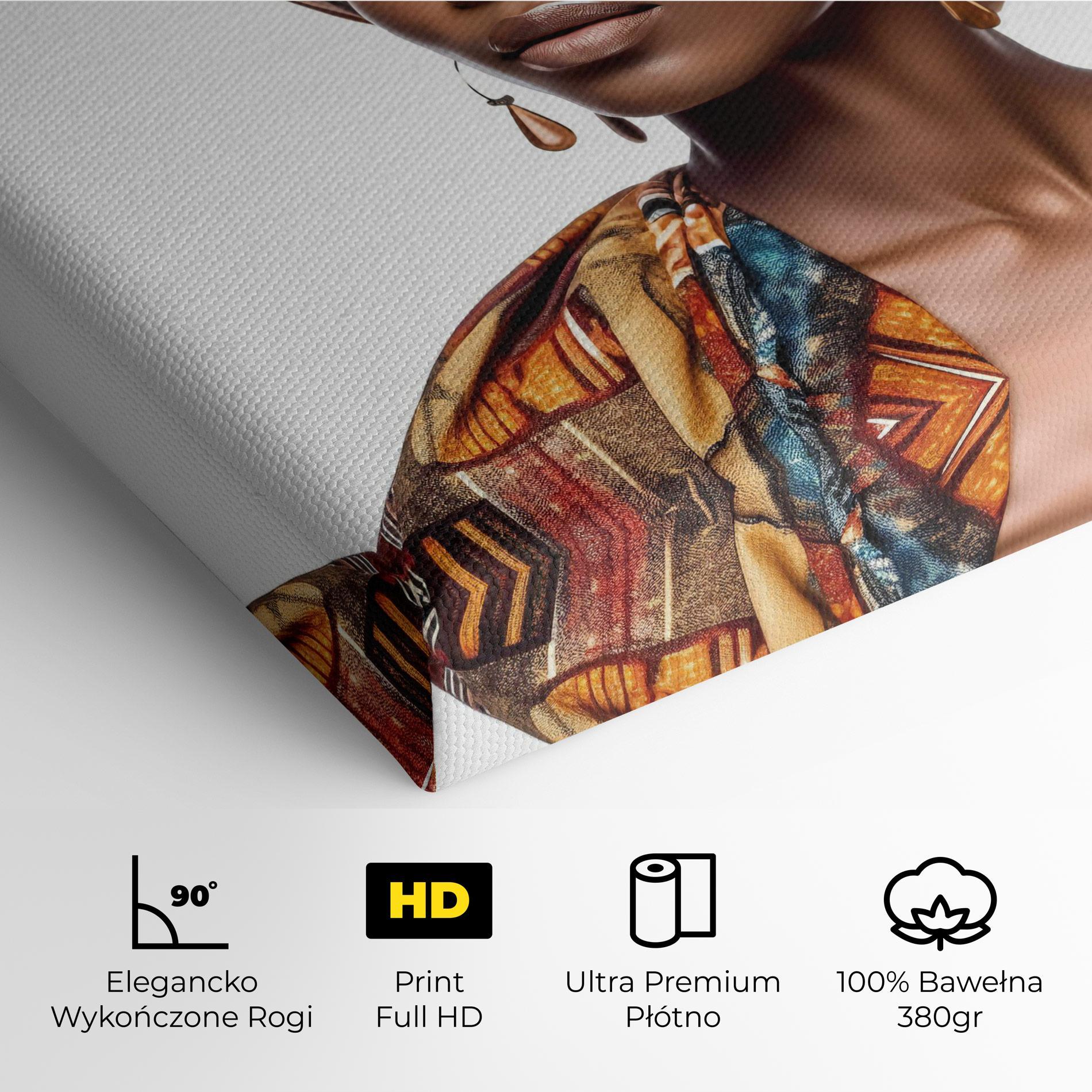 Obraz na Płótnie African Woman Turban mockup 4