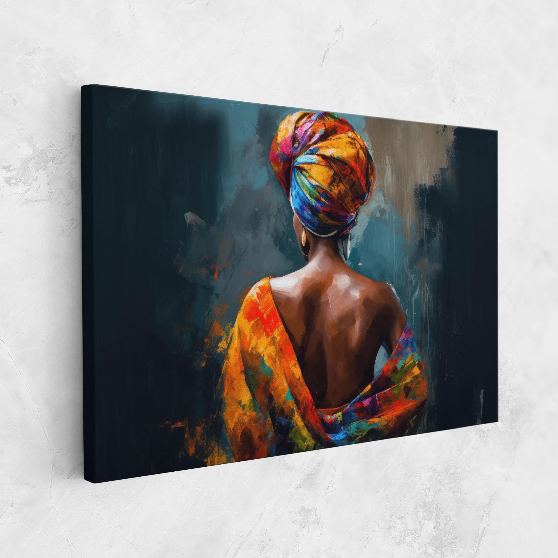 Obraz na Płótnie Colorful Turban Woman mockup 1