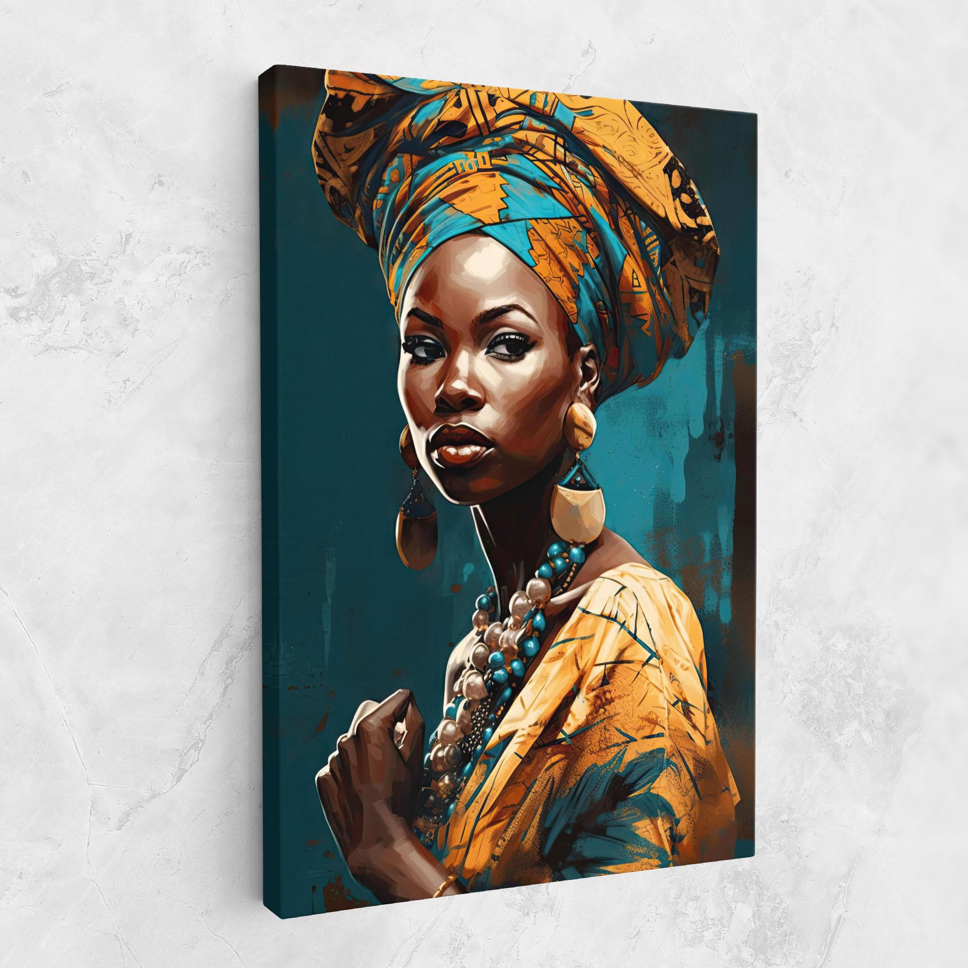 Obraz na Płótnie Azure Chic Woman mockup 1