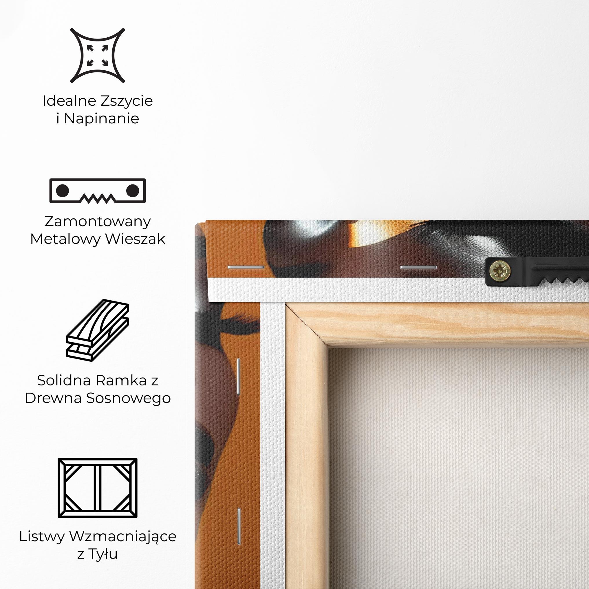 Obraz na Płótnie African Woman On Orange mockup 5