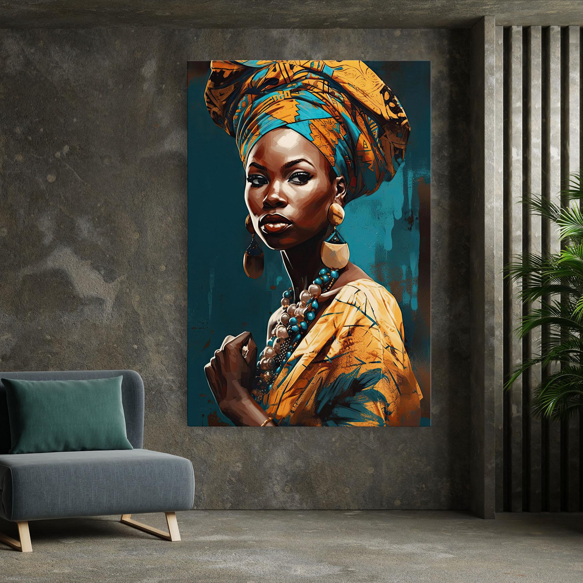 Obraz na Płótnie Azure Chic Woman mockup 7