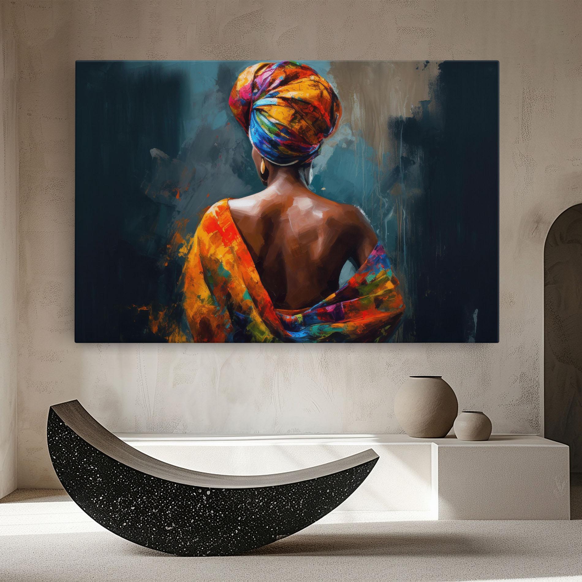 Obraz na Płótnie Colorful Turban Woman mockup 8