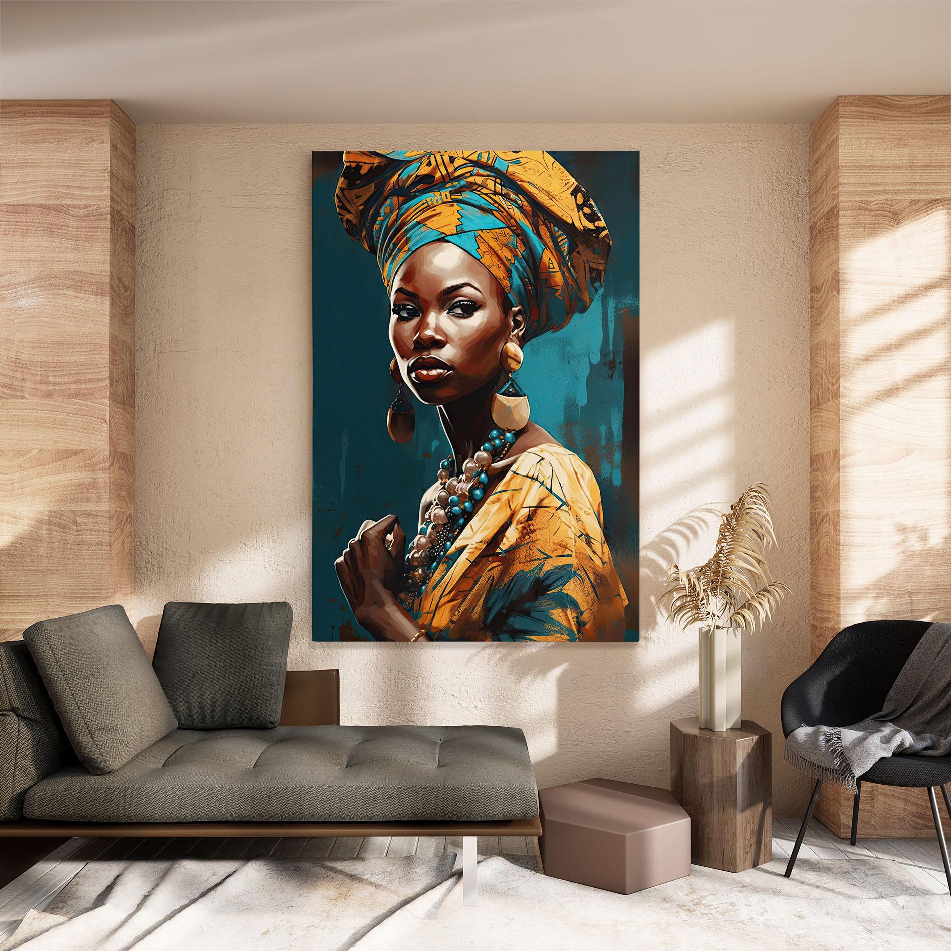 Obraz na Płótnie Azure Chic Woman mockup 8