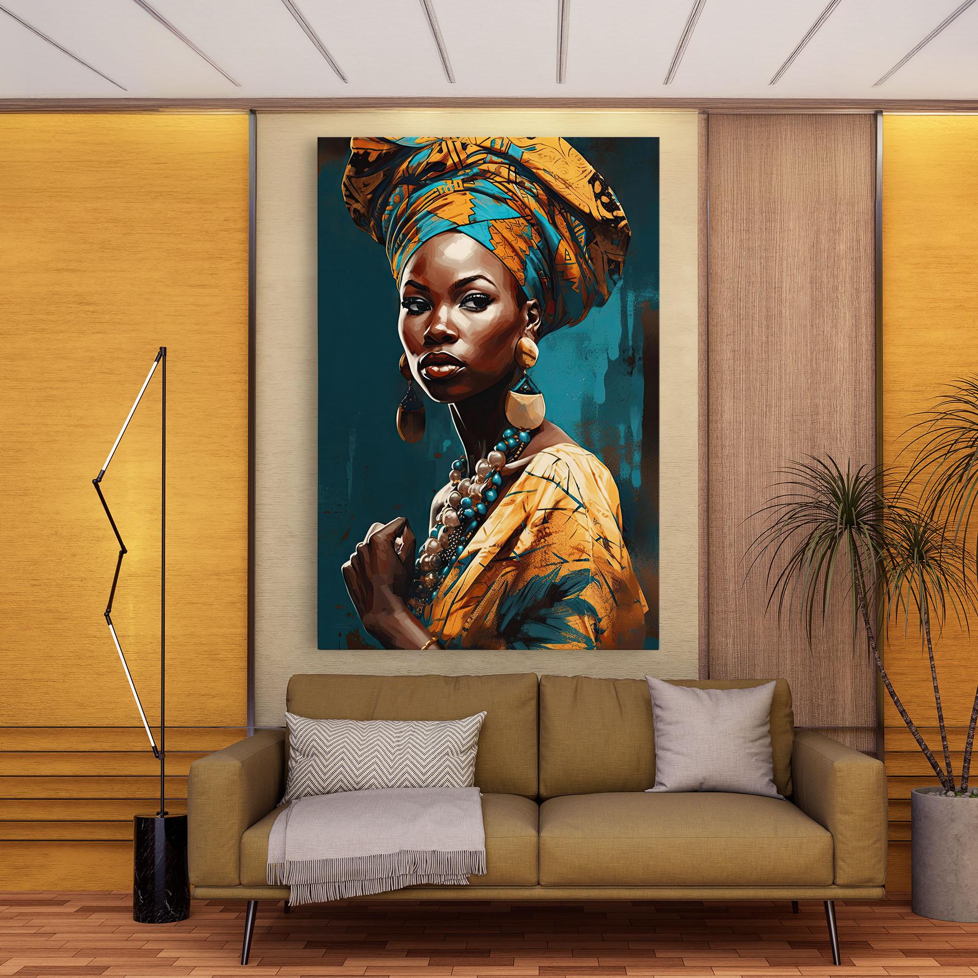 Obraz na Płótnie Azure Chic Woman mockup 9