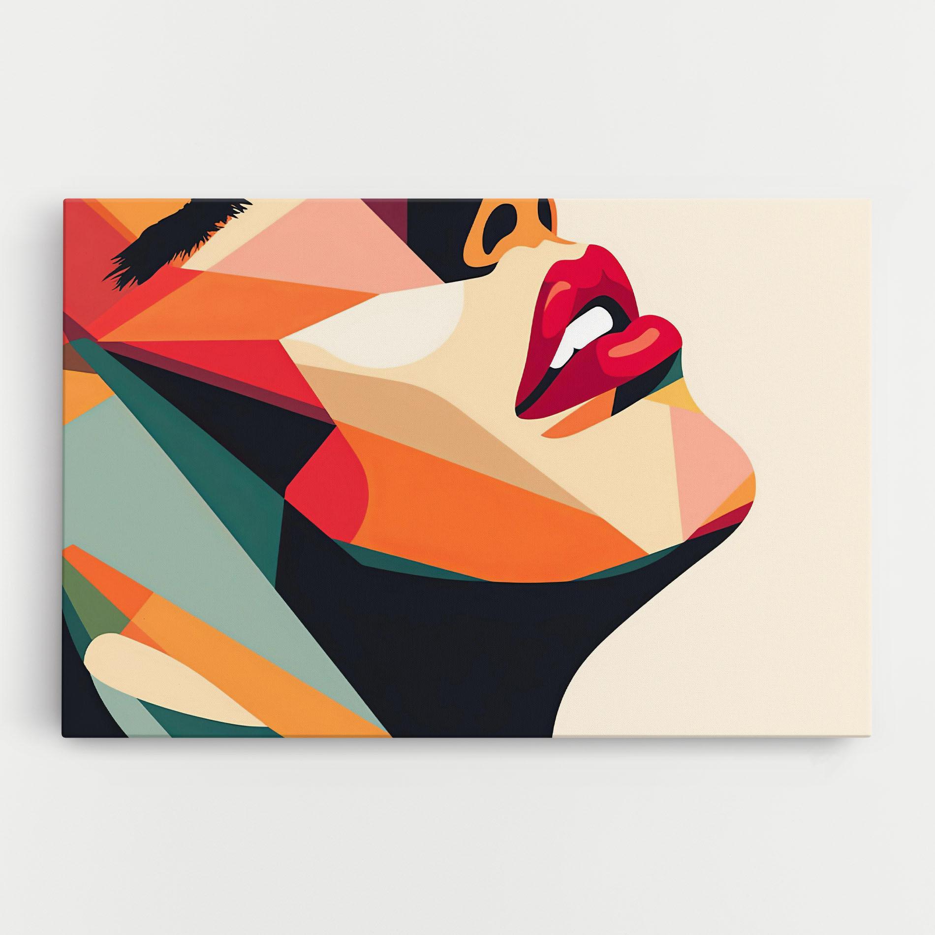 Obraz na Płótnie Abstract Lips mockup 0