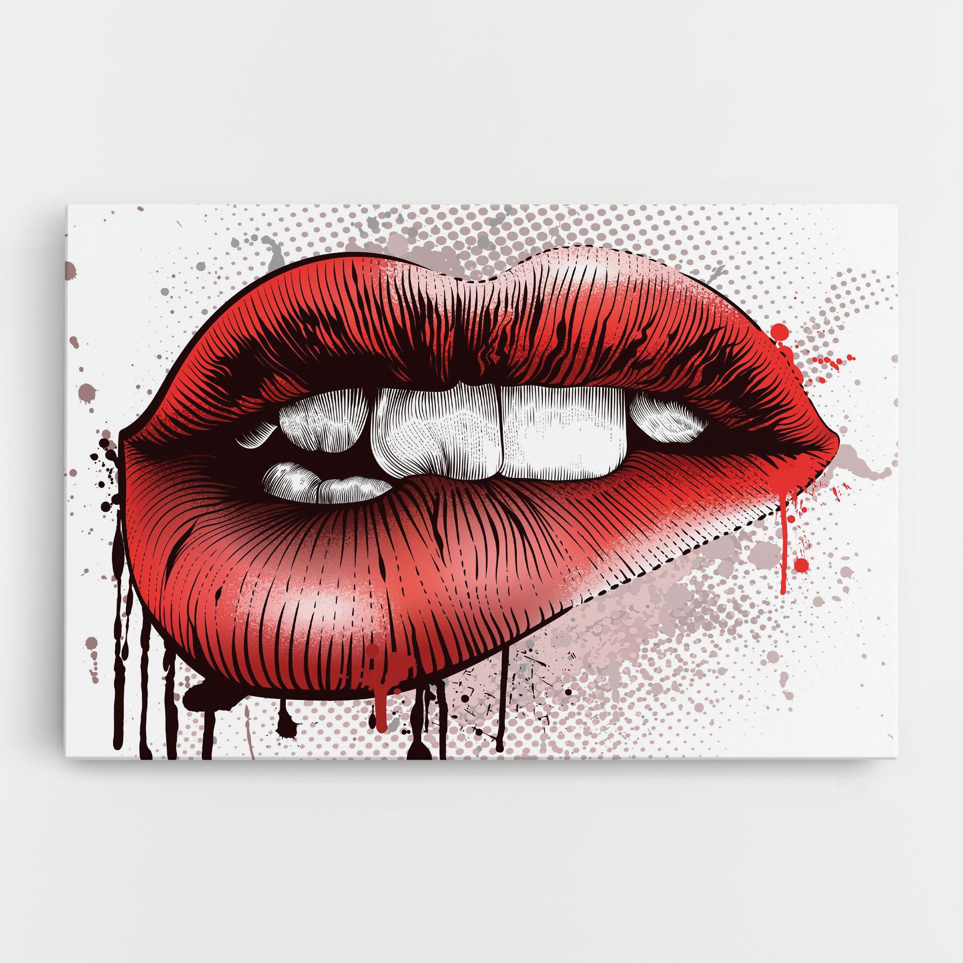Obraz na Płótnie Lips Pop Artistic mockup 0