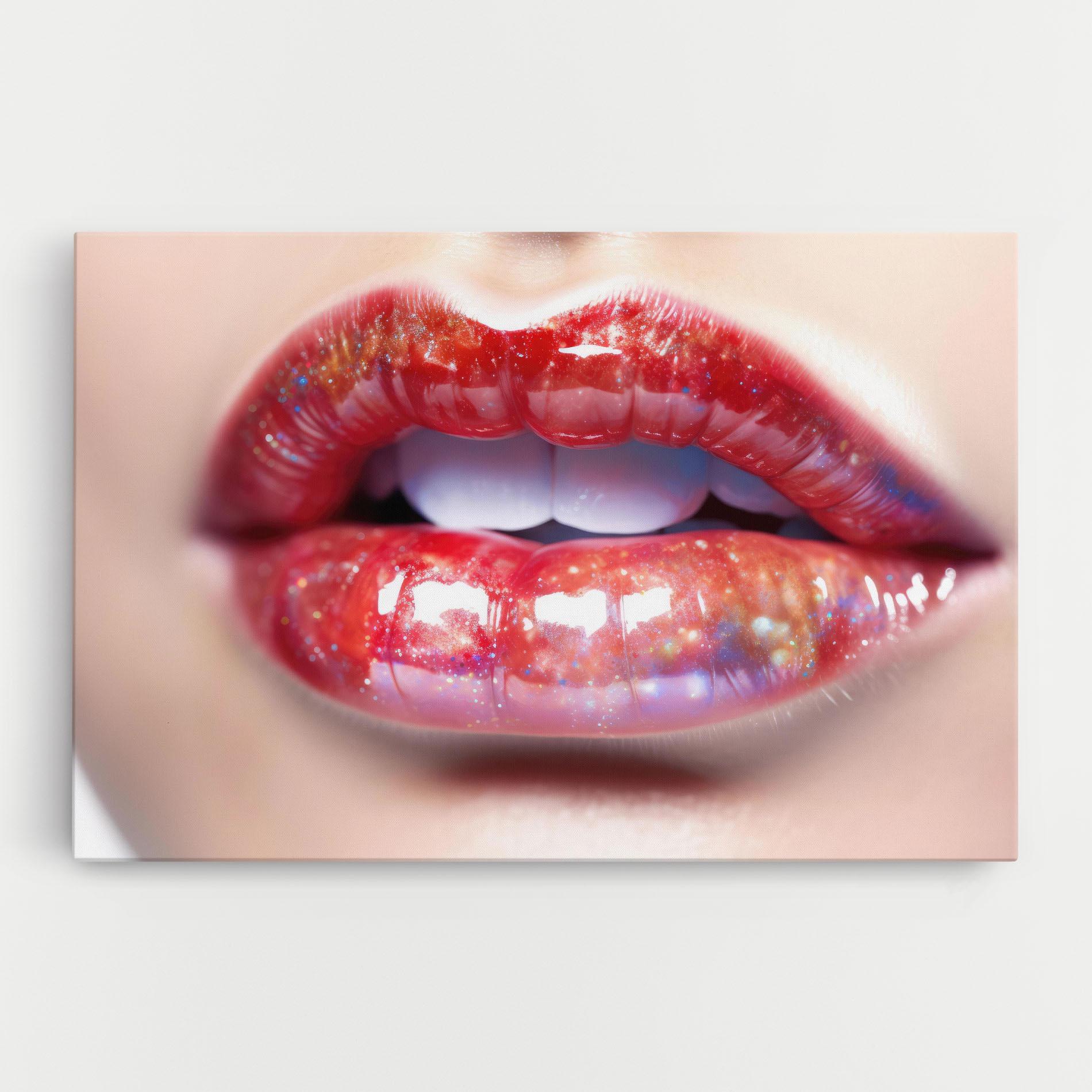 Obraz na Płótnie Red Pretty Lips mockup 0