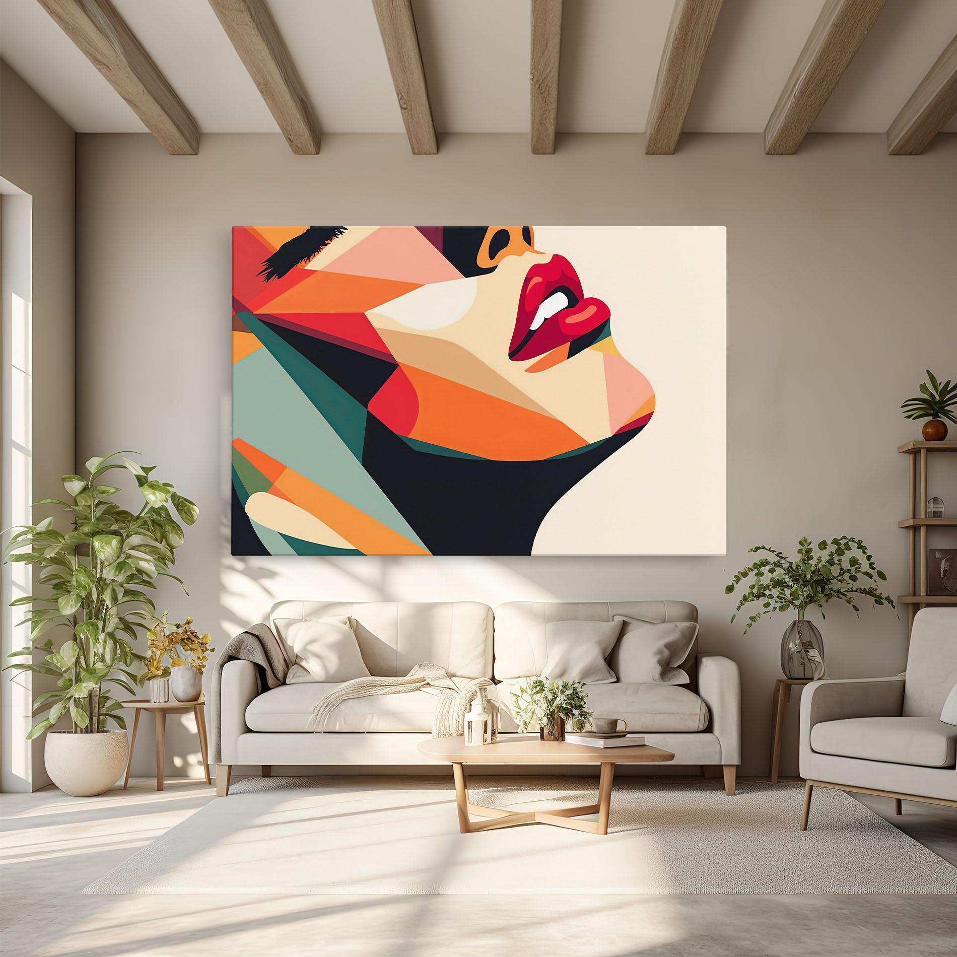 Obraz na Płótnie Abstract Lips mockup 6