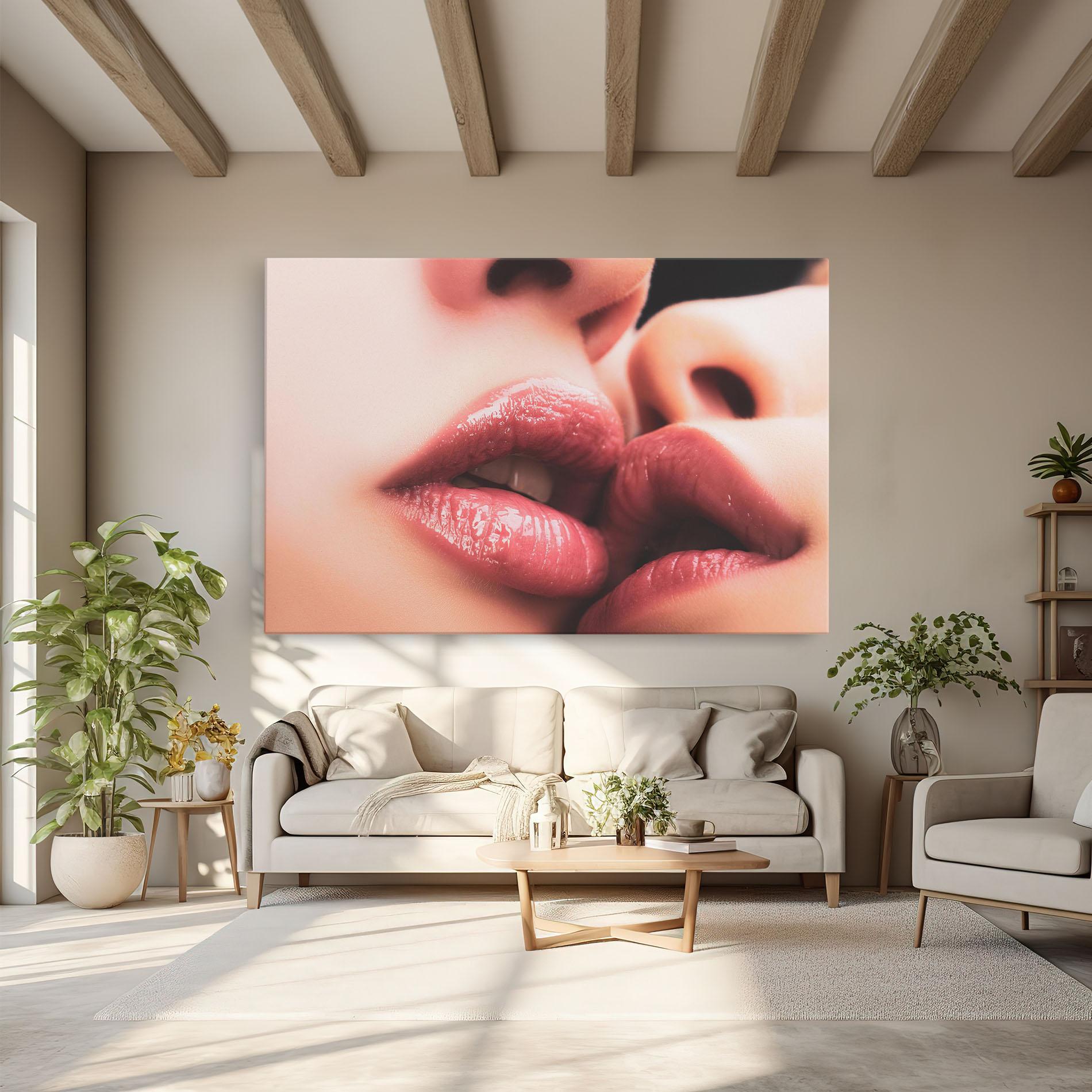 Obraz na Płótnie Beautiful Lips mockup 6