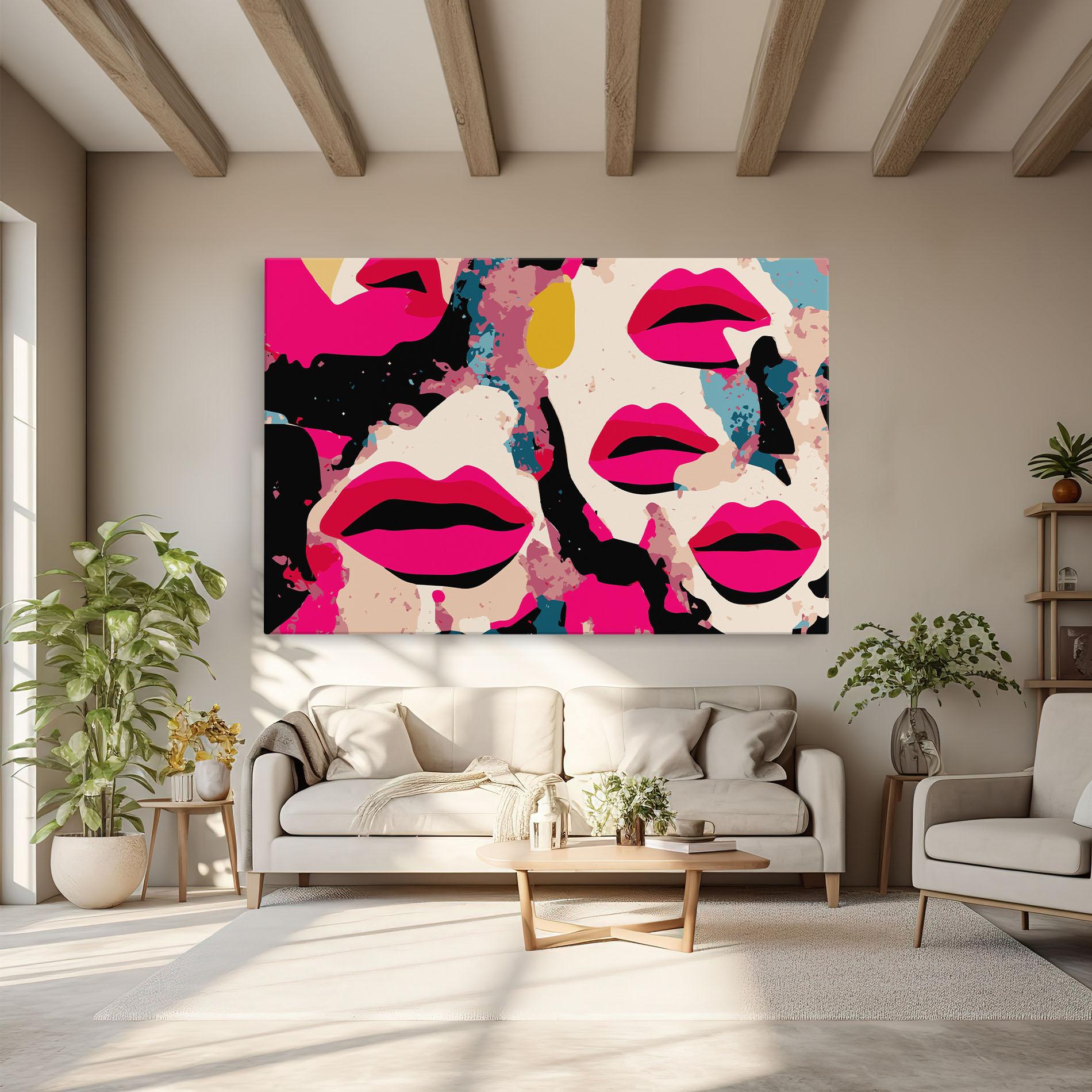 Obraz na Płótnie Pink Lips mockup 6