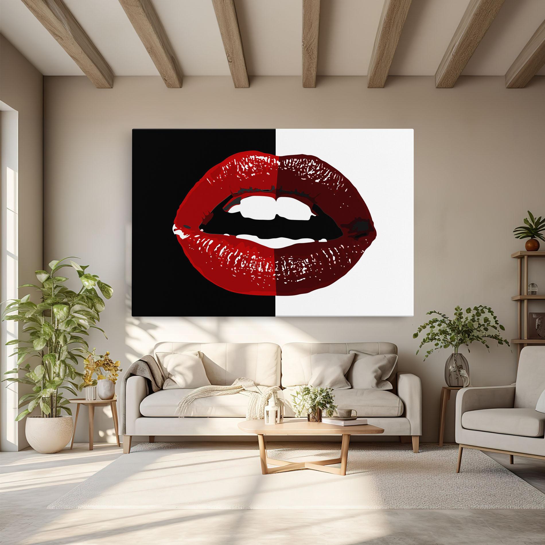 Obraz na Płótnie Red Shade Lips mockup 6