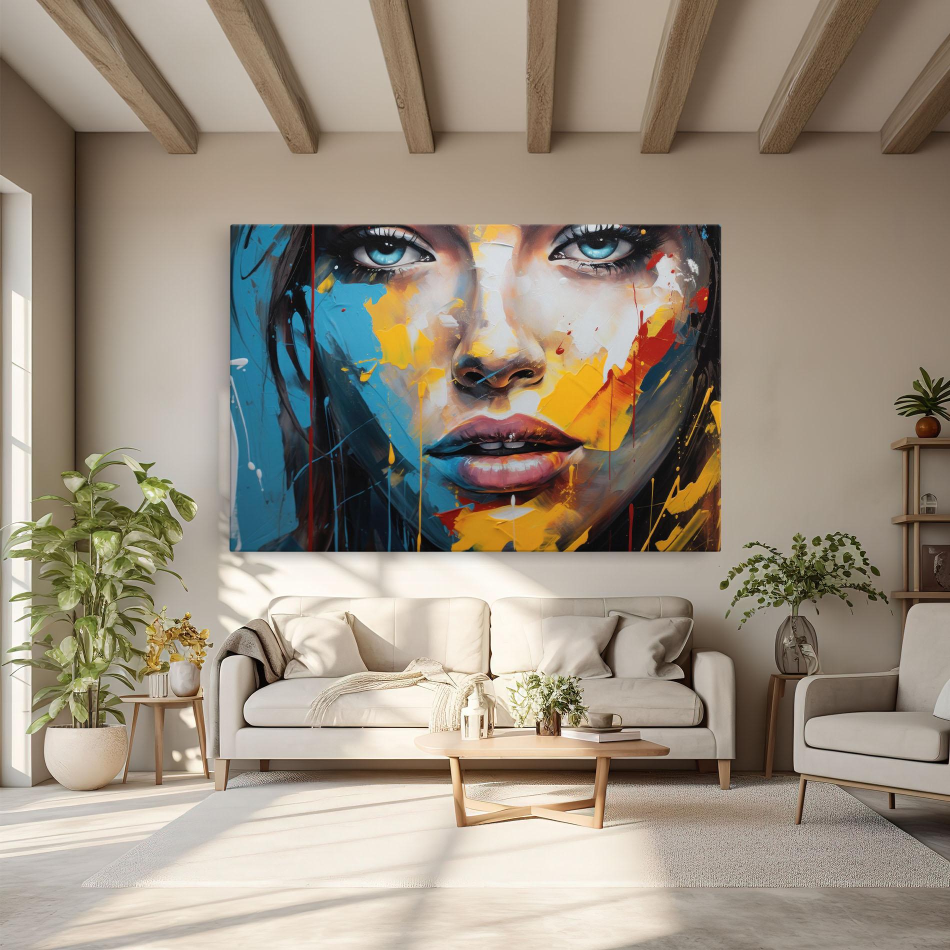 Obraz na Płótnie Woman Abstract Lips mockup 6