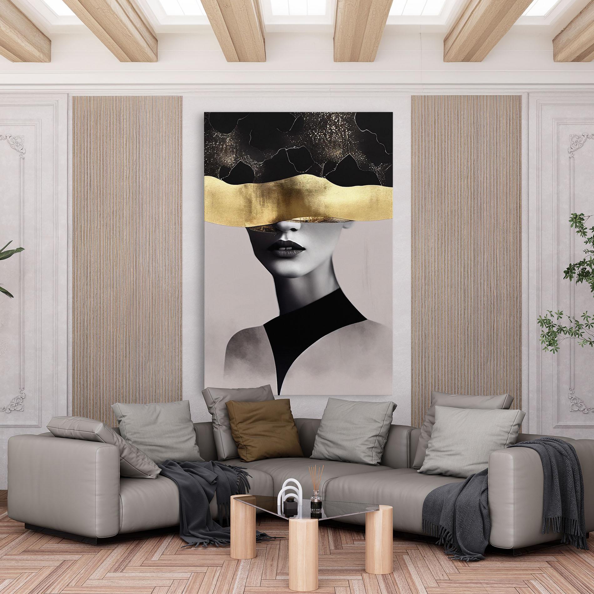 Obraz na Płótnie Grey Lips mockup 6