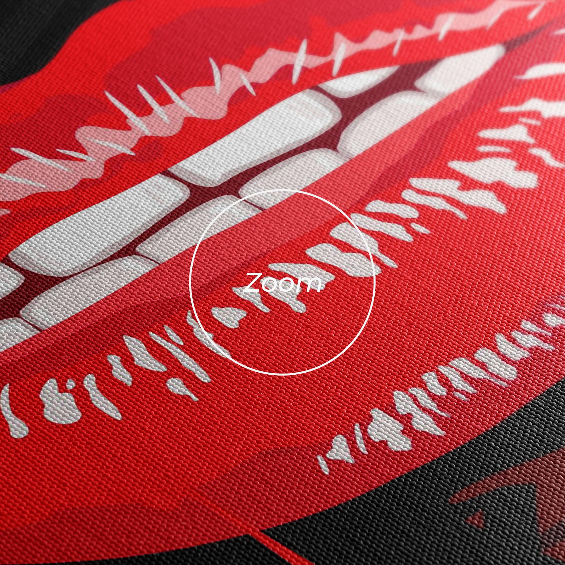 Obraz na Płótnie Graff Lips mockup 3