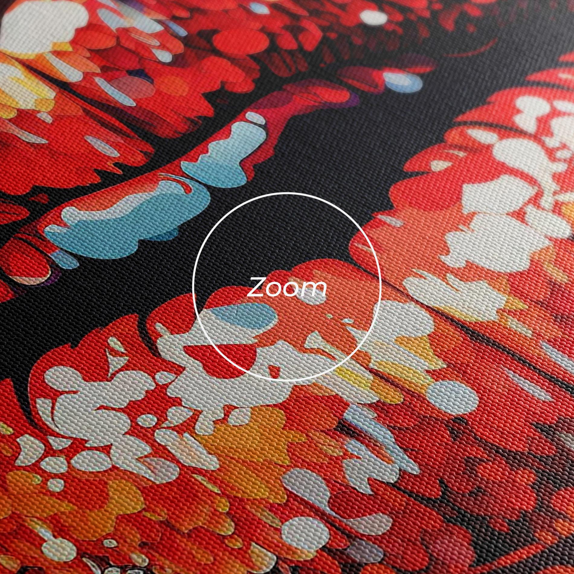 Obraz na Płótnie Red Lips With Word Lips It mockup 3