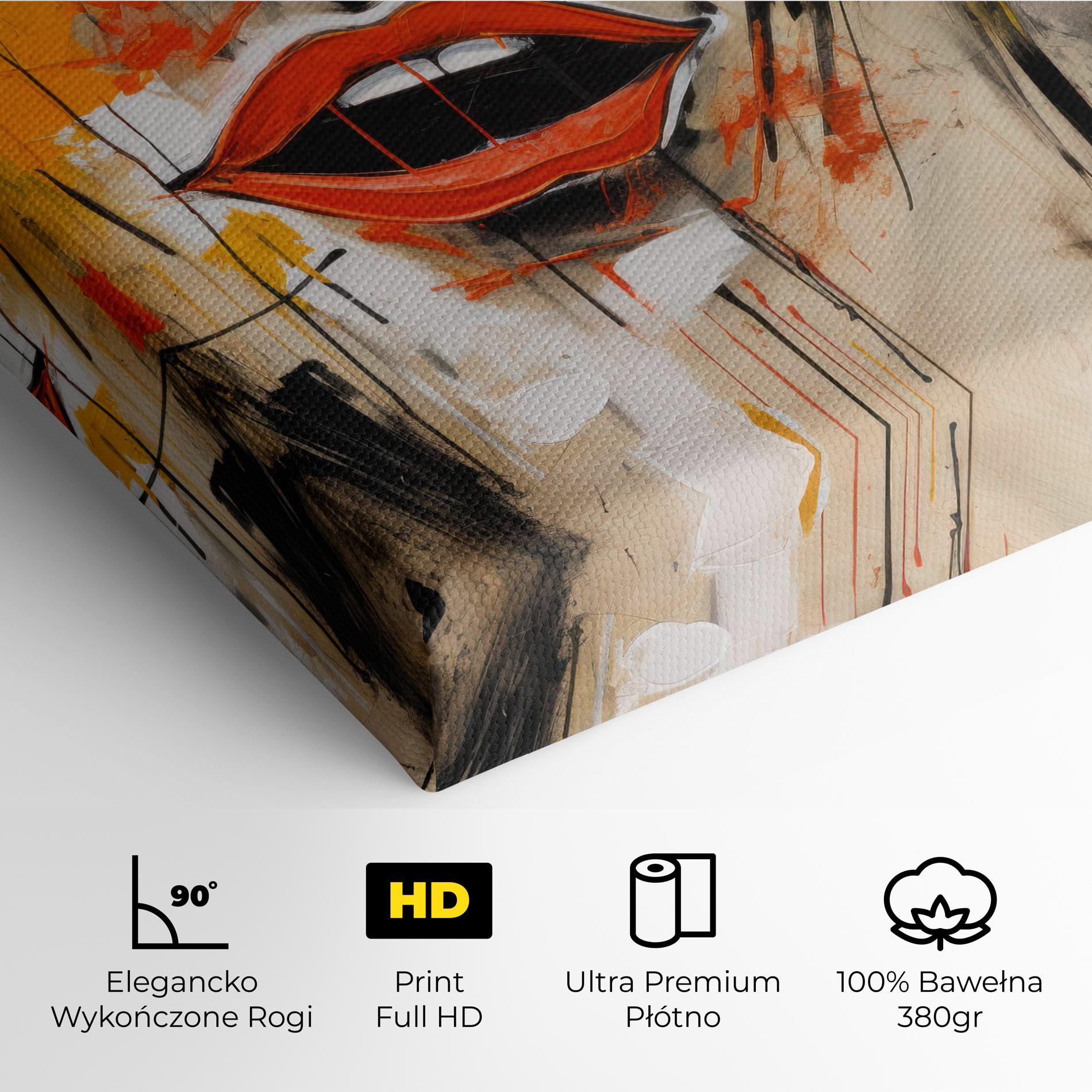 Obraz na Płótnie Abstract Woman Lips mockup 4