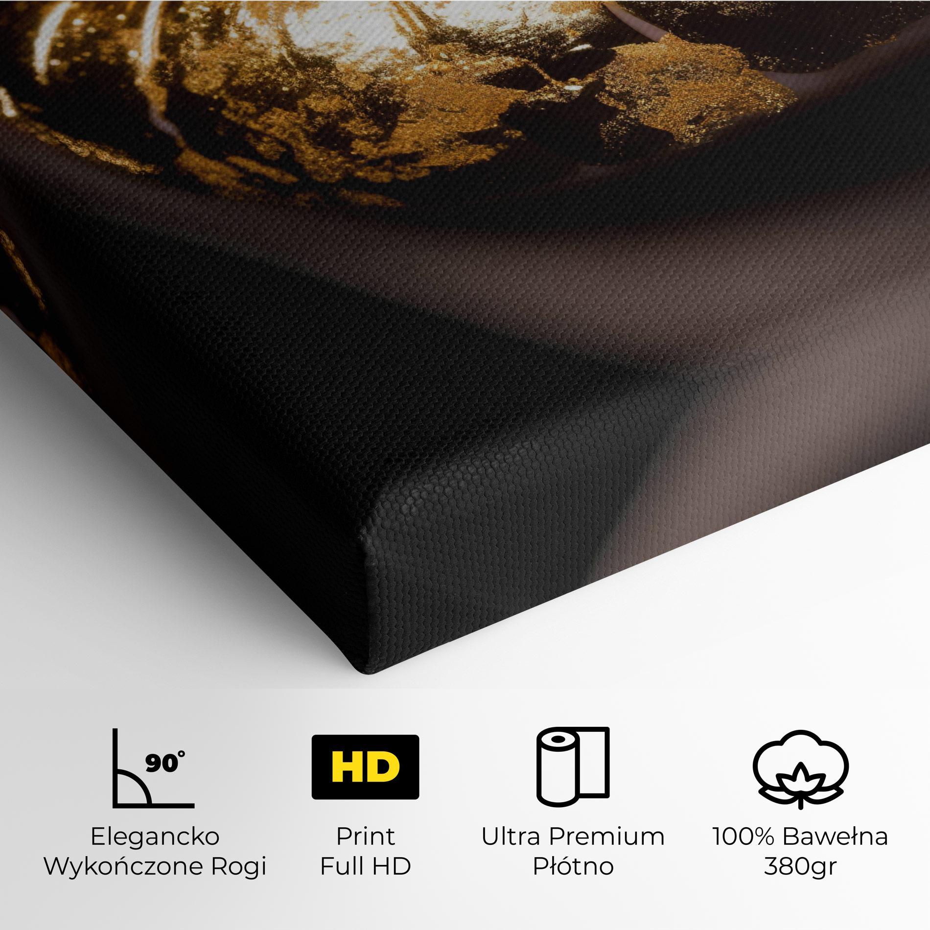 Obraz na Płótnie Big Gold Lips mockup 4