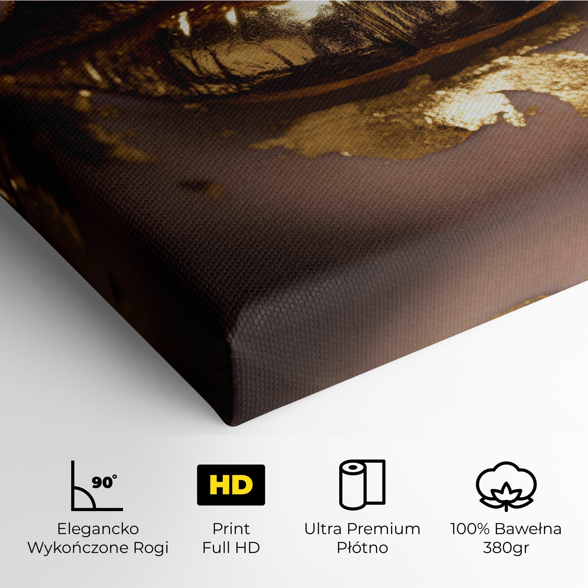 Obraz na Płótnie Close Gold Lips mockup 4