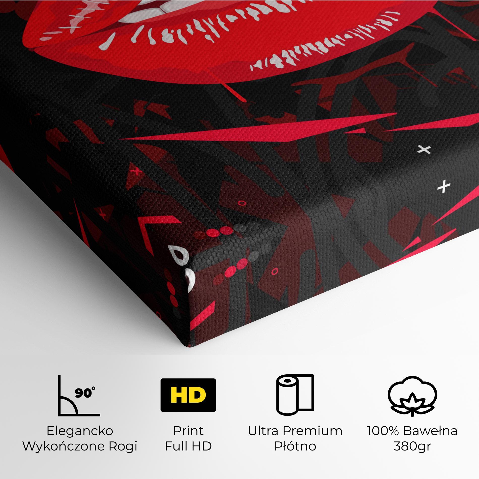 Obraz na Płótnie Graff Lips mockup 4