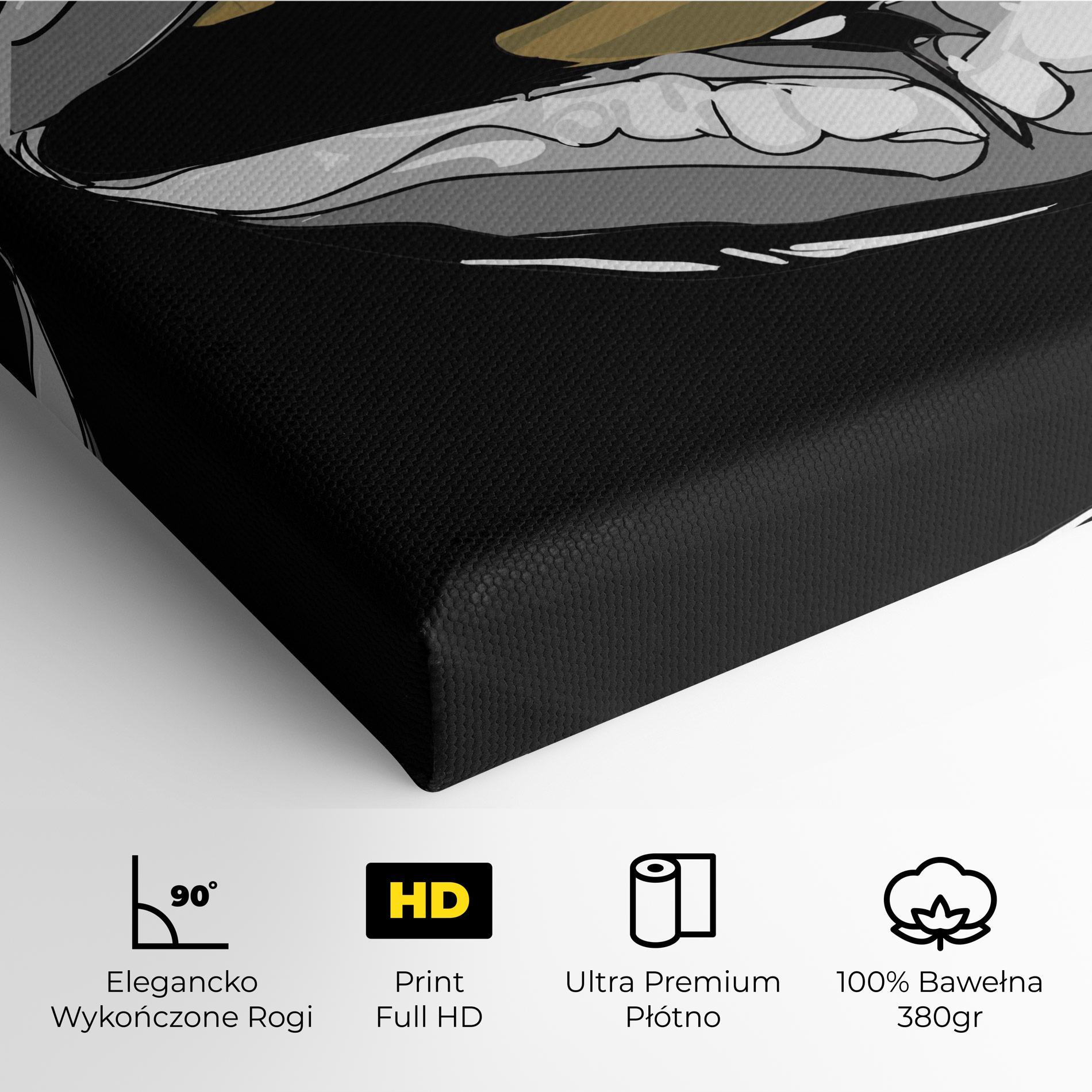 Obraz na Płótnie Grey Bullet Lips mockup 4