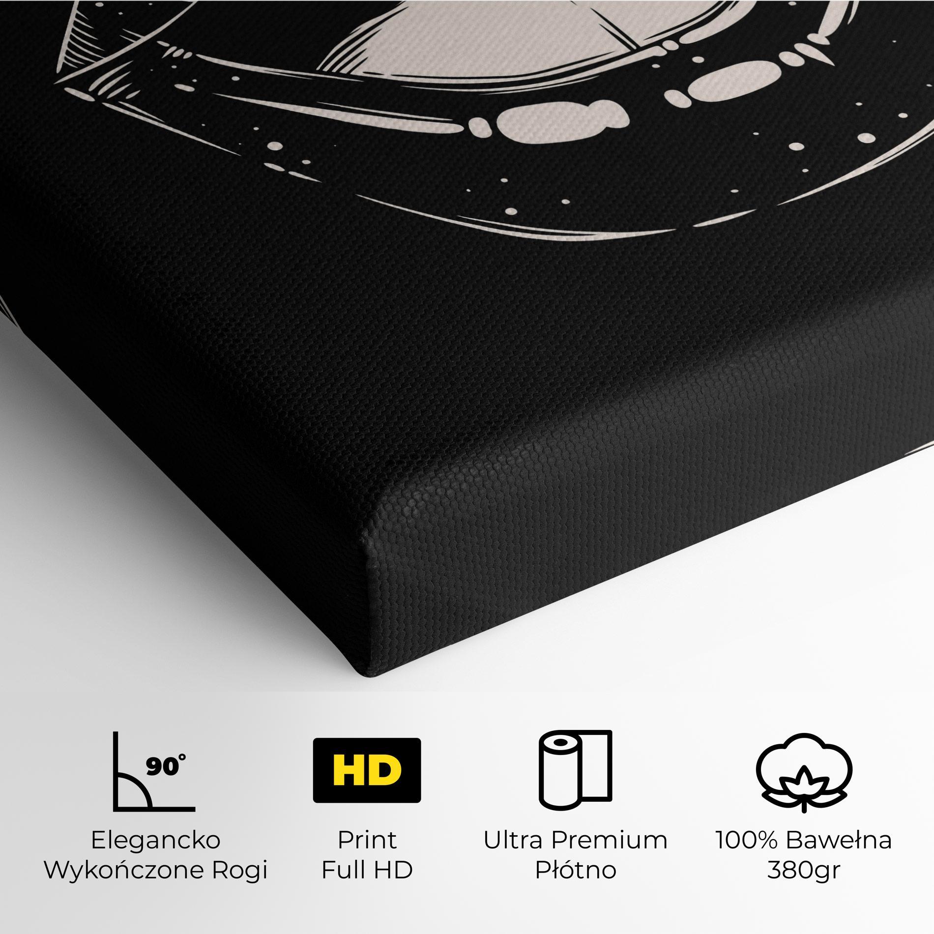 Obraz na Płótnie Lips On Black mockup 4