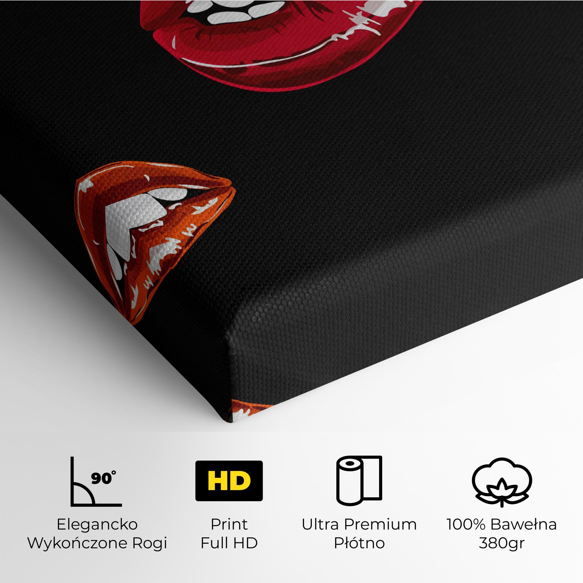 Obraz na Płótnie Mix Color Lips mockup 4