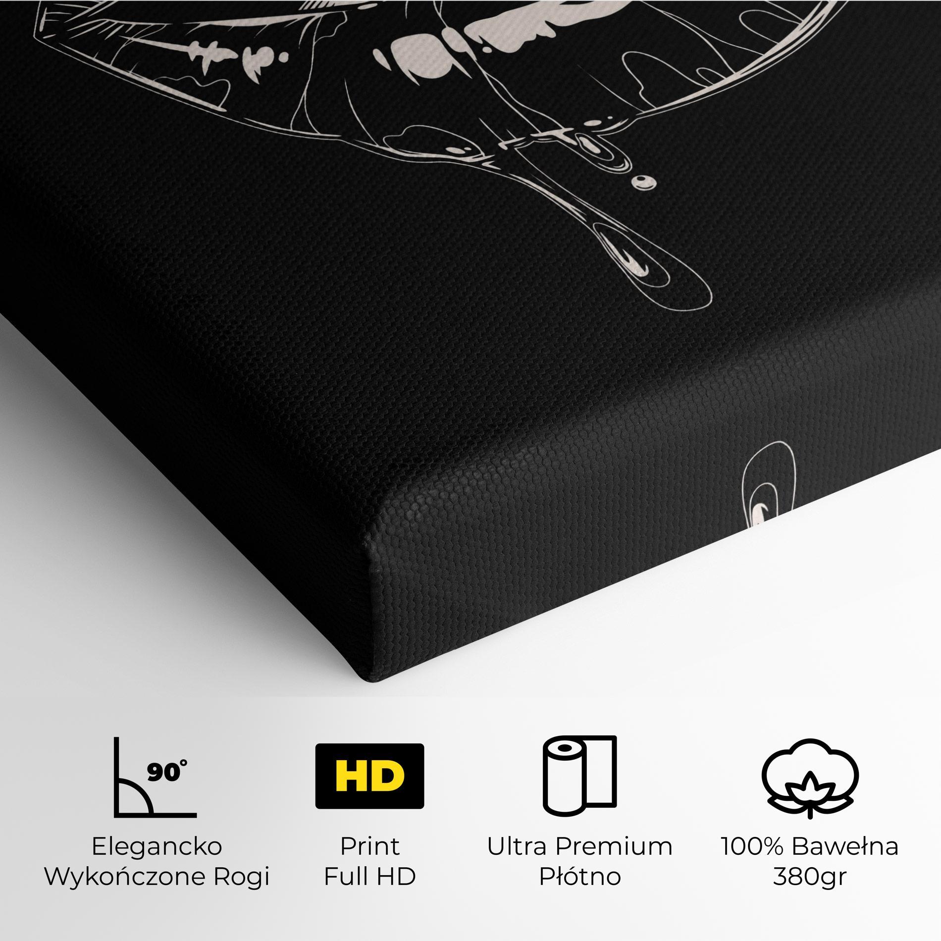 Obraz na Płótnie Open Lips On Black mockup 4