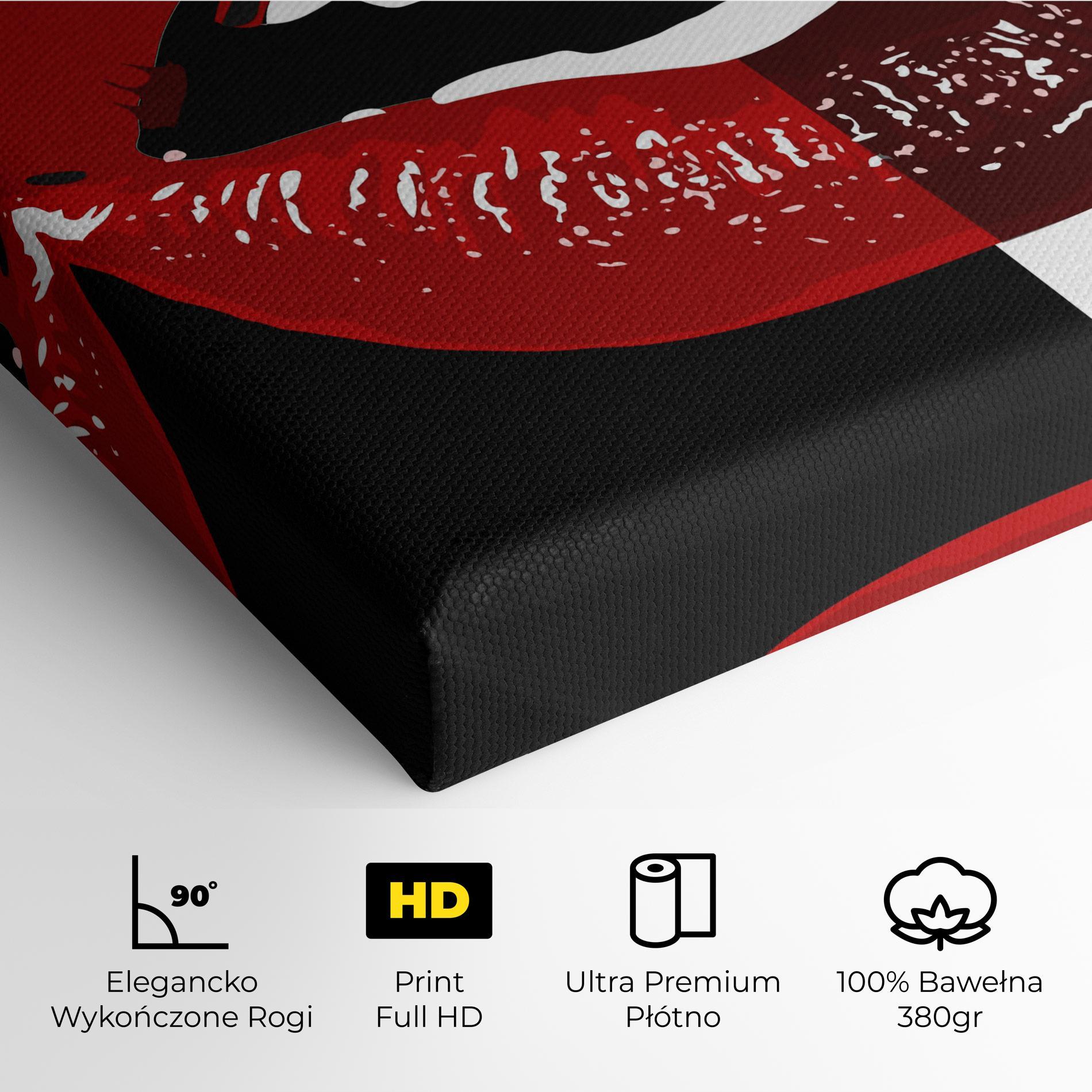 Obraz na Płótnie Red Shade Lips mockup 4