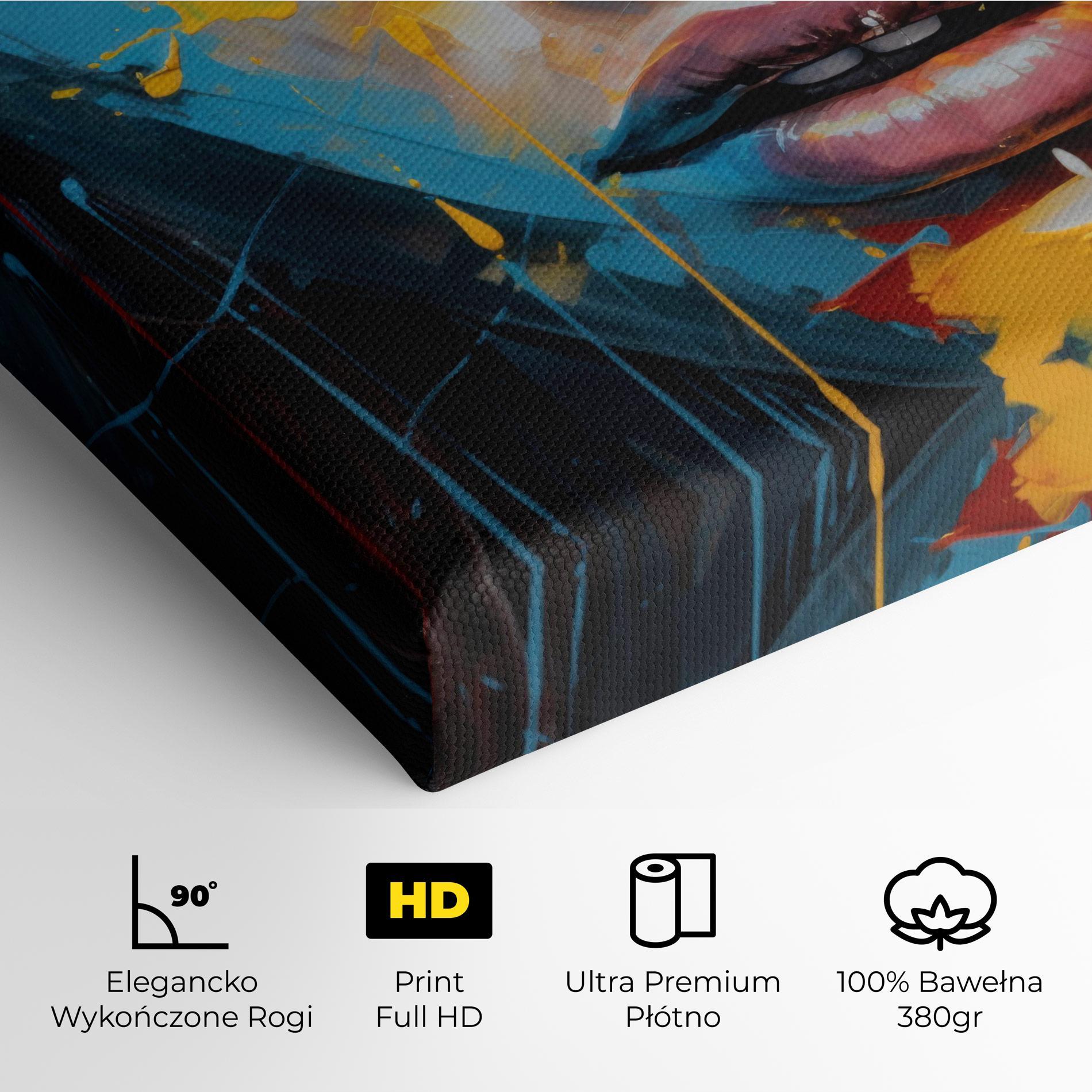 Obraz na Płótnie Woman Abstract Lips mockup 4