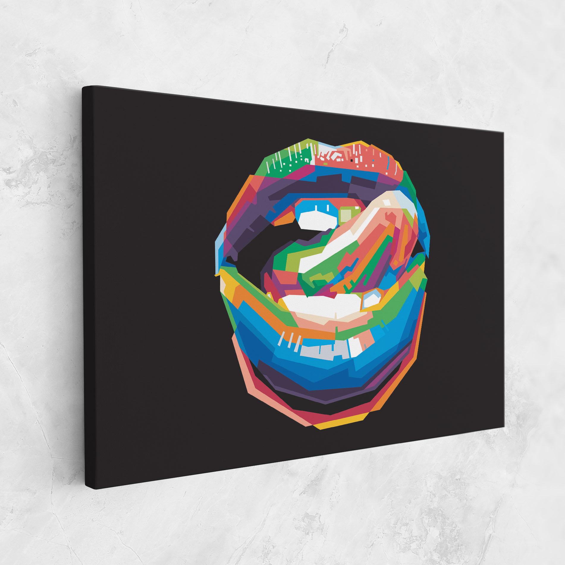Obraz na Płótnie Lips Toungue mockup 1