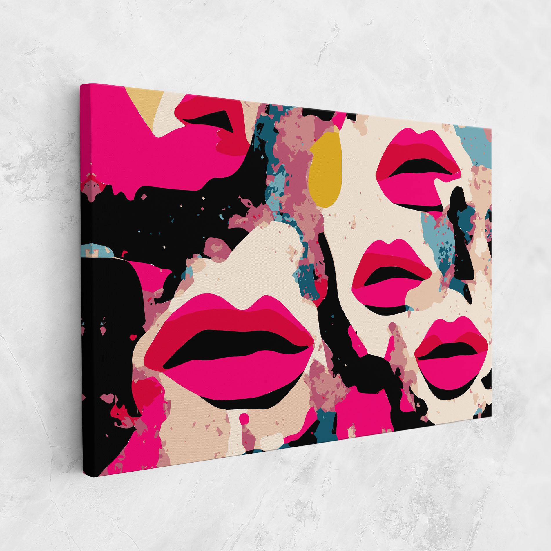 Obraz na Płótnie Pink Lips mockup 1