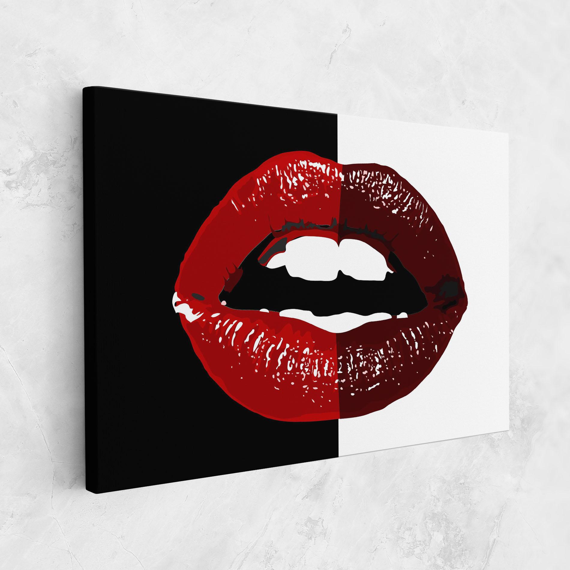 Obraz na Płótnie Red Shade Lips mockup 1