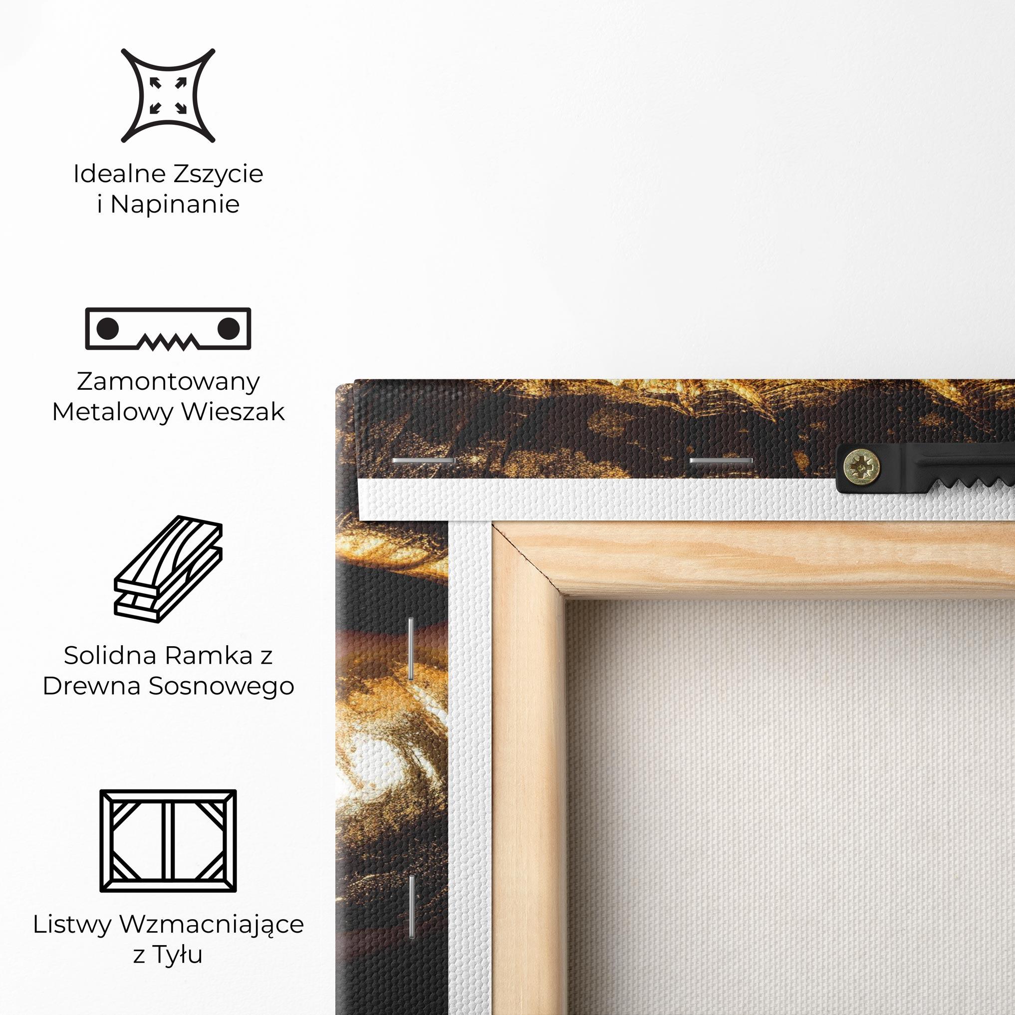 Obraz na Płótnie Big Gold Lips mockup 5