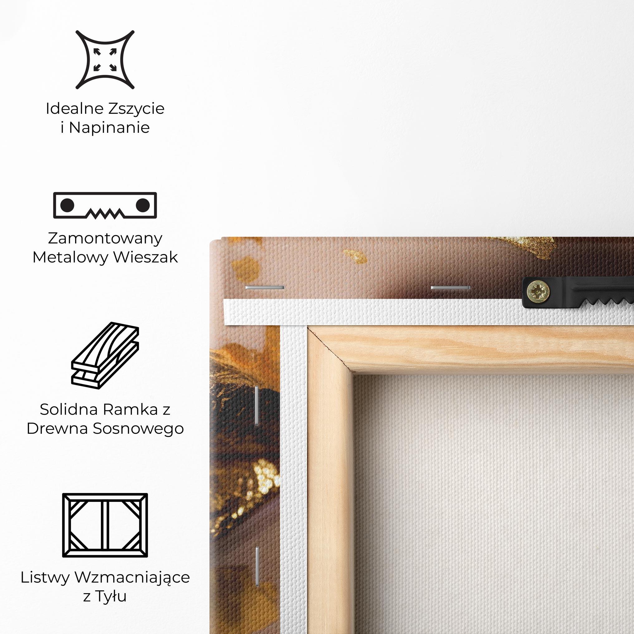 Obraz na Płótnie Close Gold Lips mockup 5