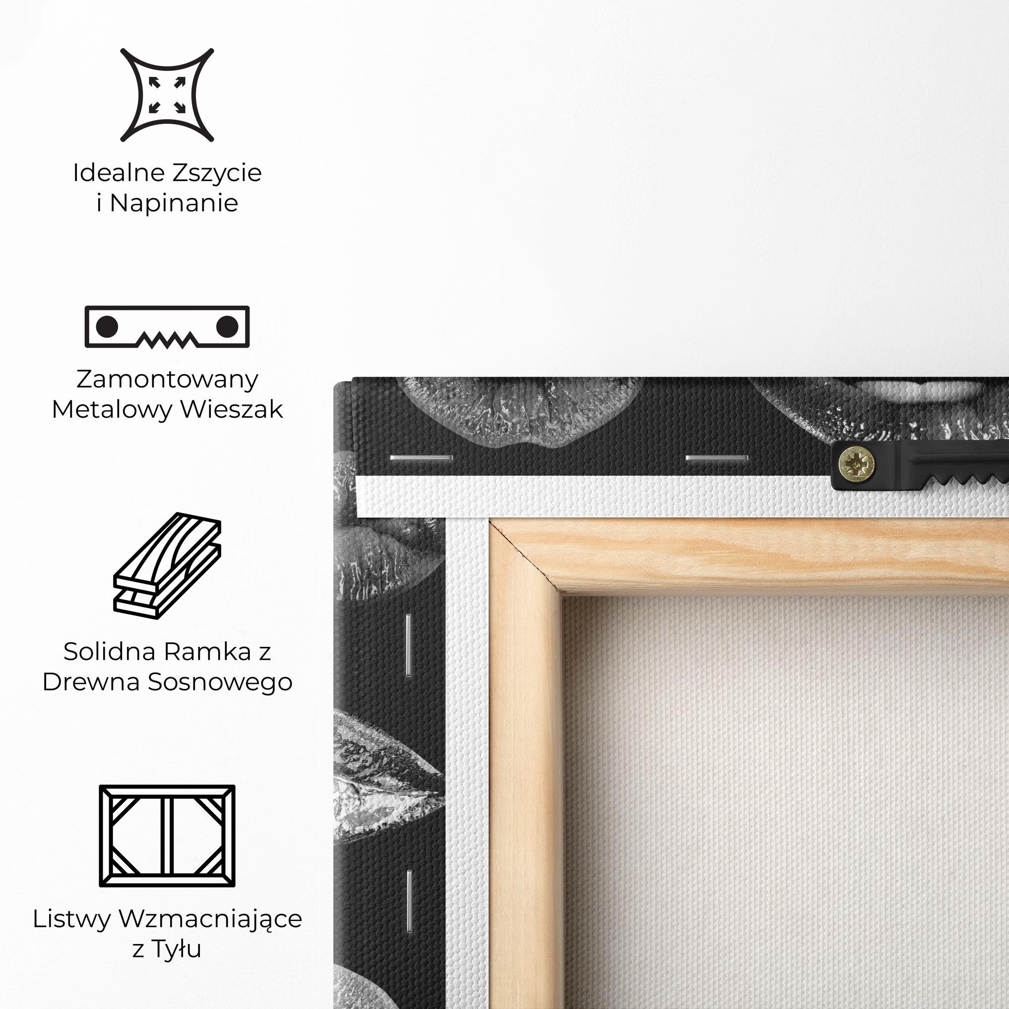 Obraz na Płótnie Grey Lips Collage mockup 5