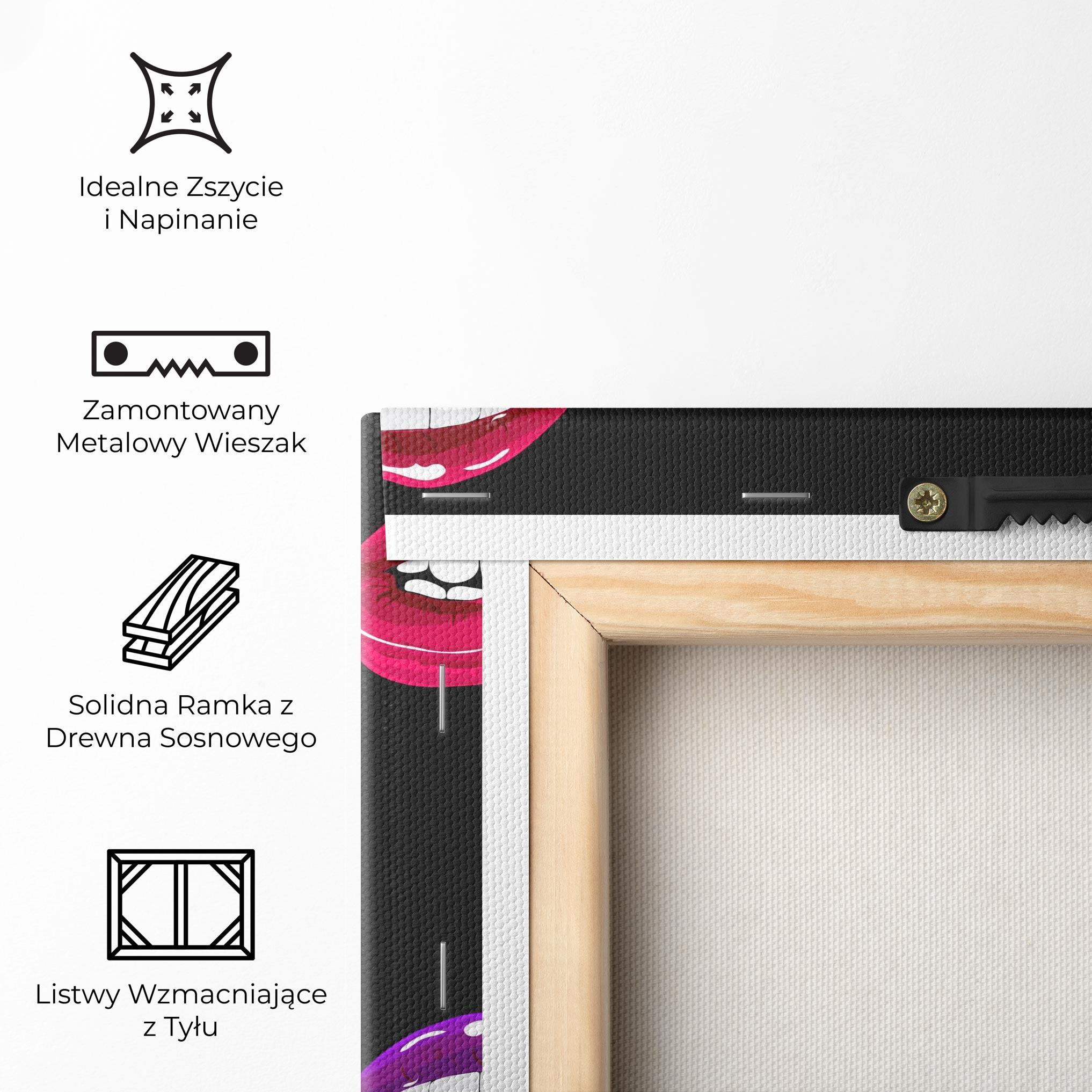 Obraz na Płótnie Mix Color Lips mockup 5