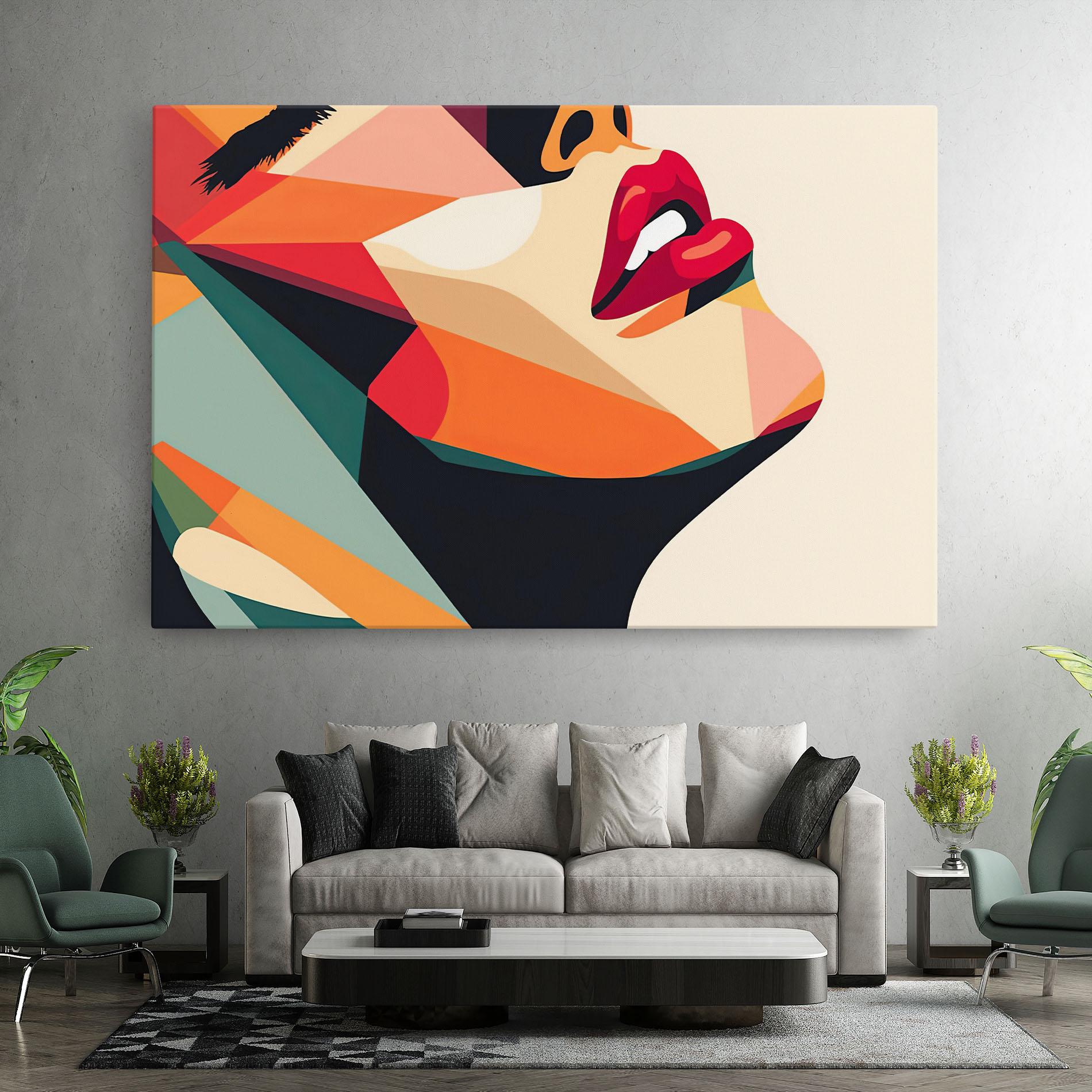 Obraz na Płótnie Abstract Lips mockup 7