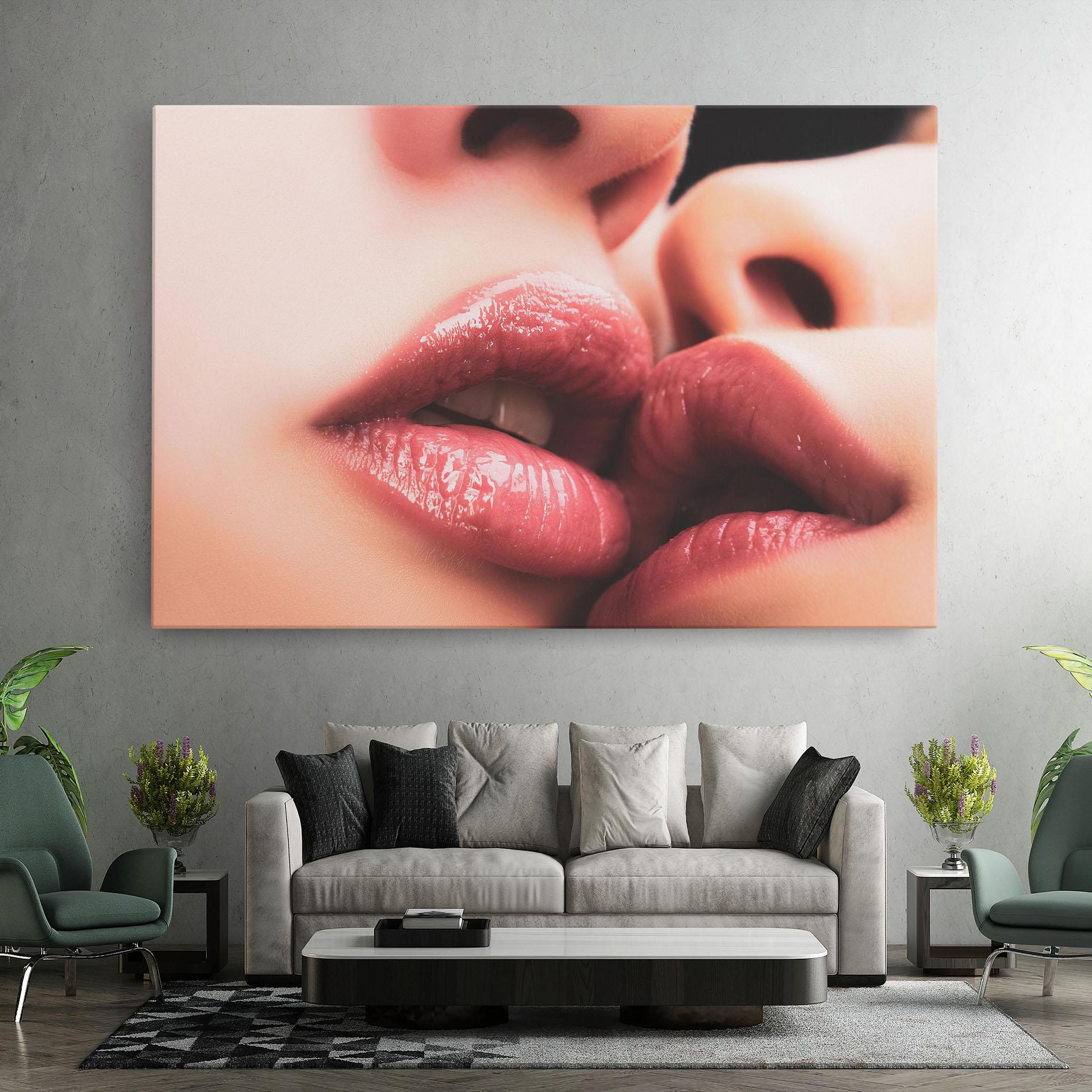 Obraz na Płótnie Beautiful Lips mockup 7