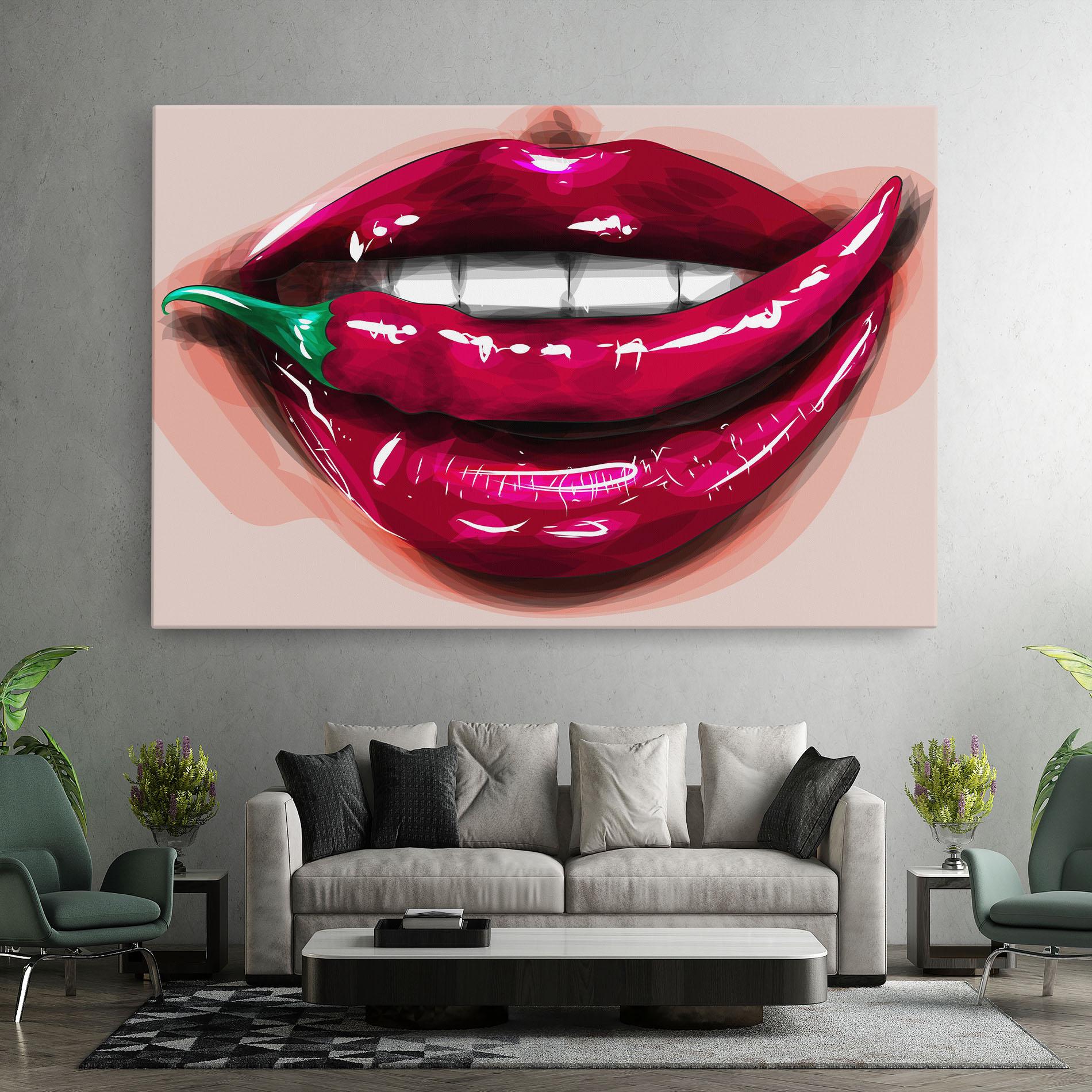 Obraz na Płótnie Chilli Lips mockup 7
