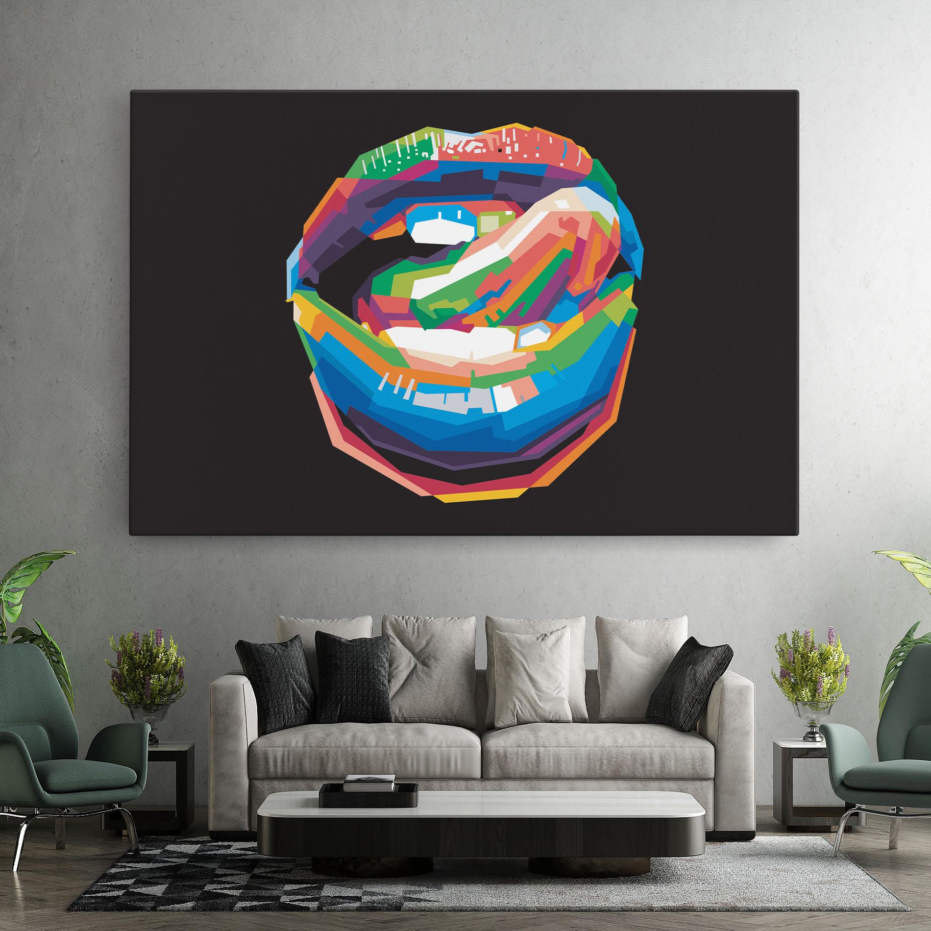 Obraz na Płótnie Lips Toungue mockup 7